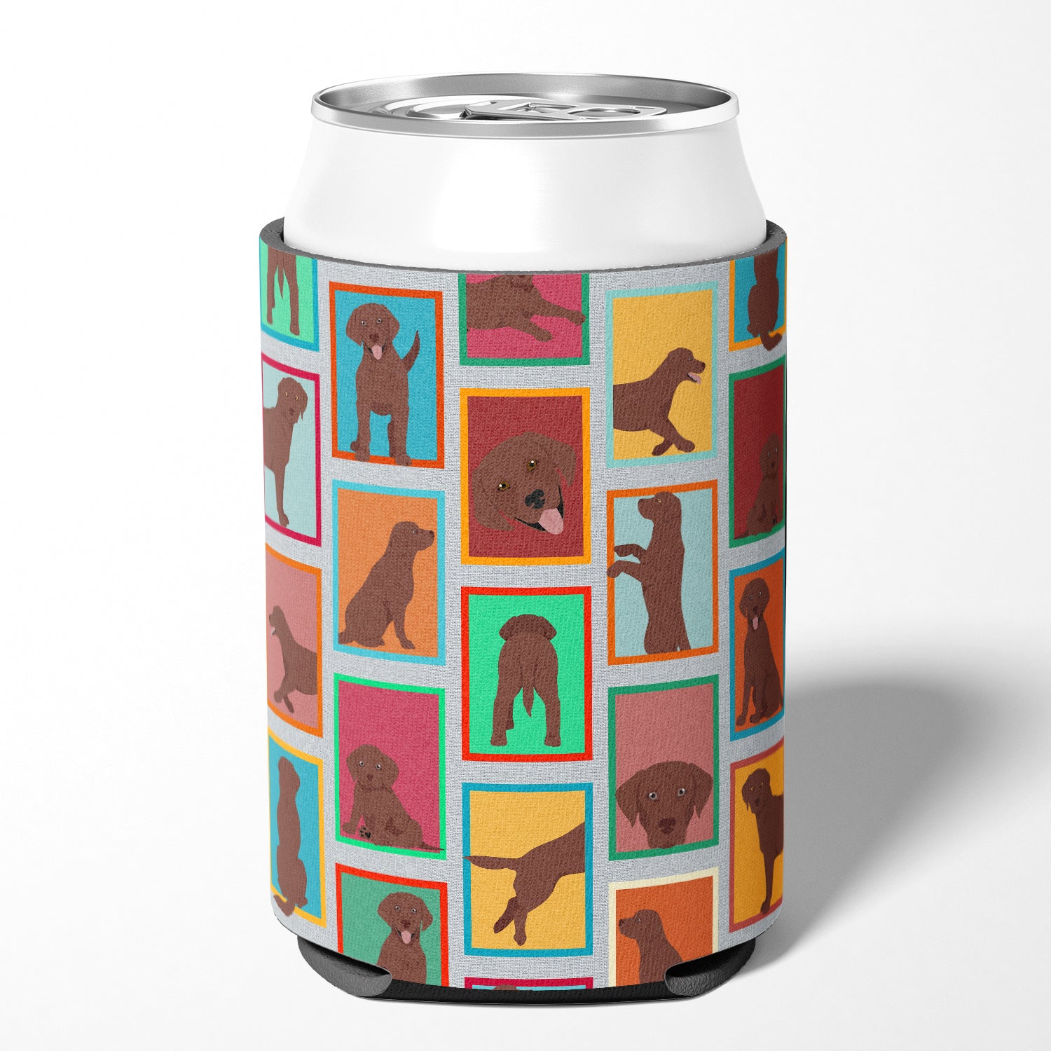 Lots of Chocolate Labrador Retriever Can or Bottle Hugger