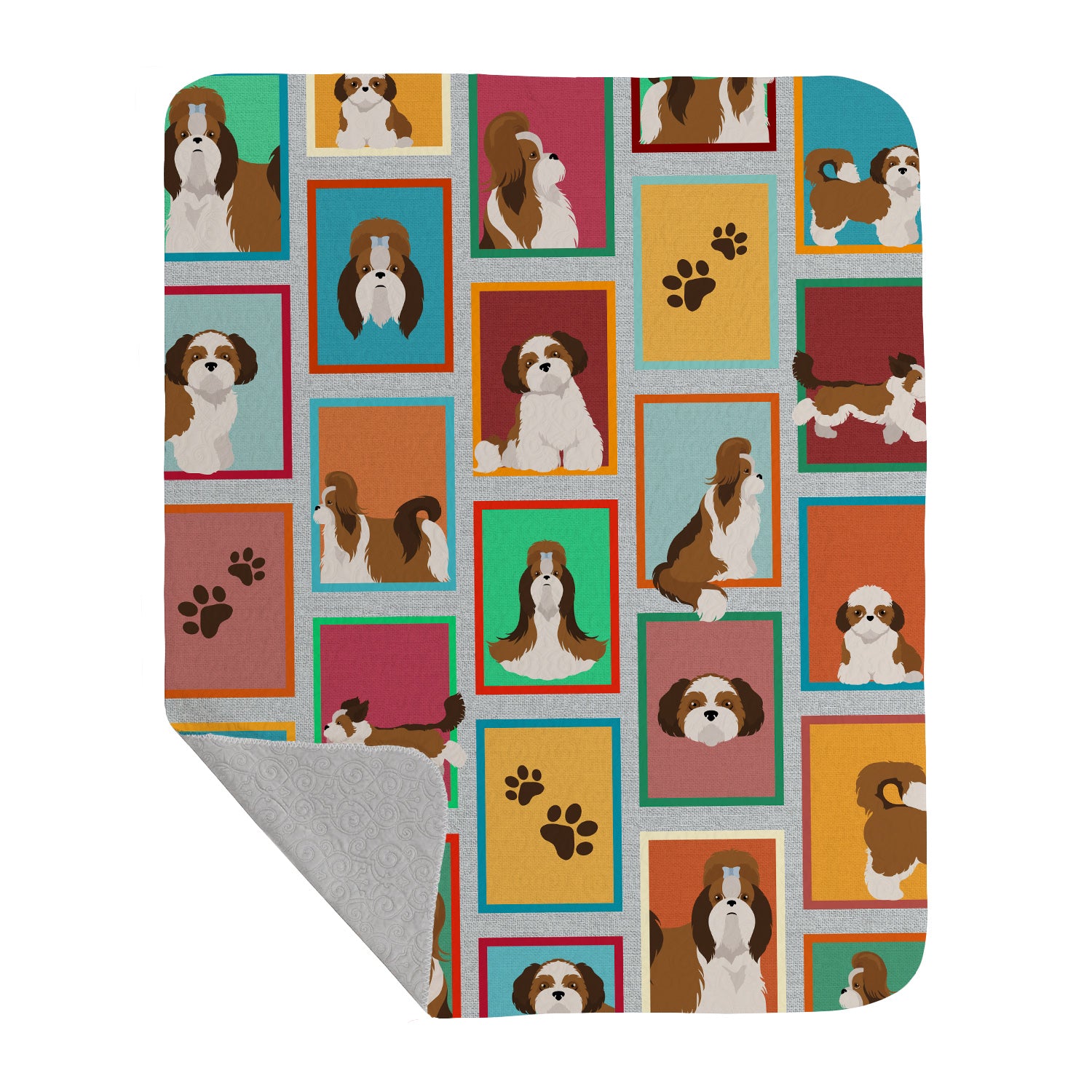 Buy this Lots of Shih Tzu Quilted Blanket 50x60