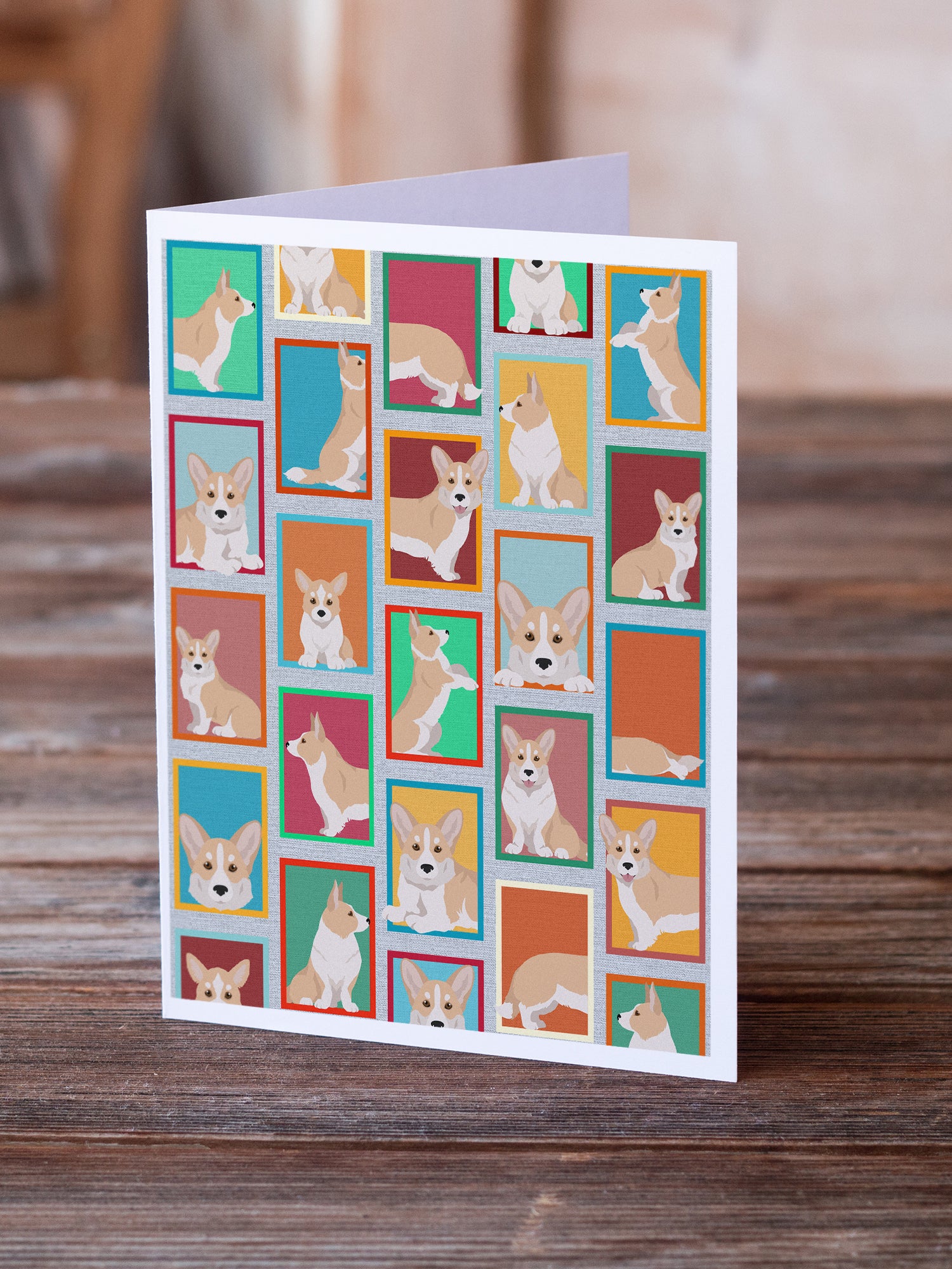 Buy this Lots of Fawn Cardigan Corgi Greeting Cards and Envelopes Pack of 8