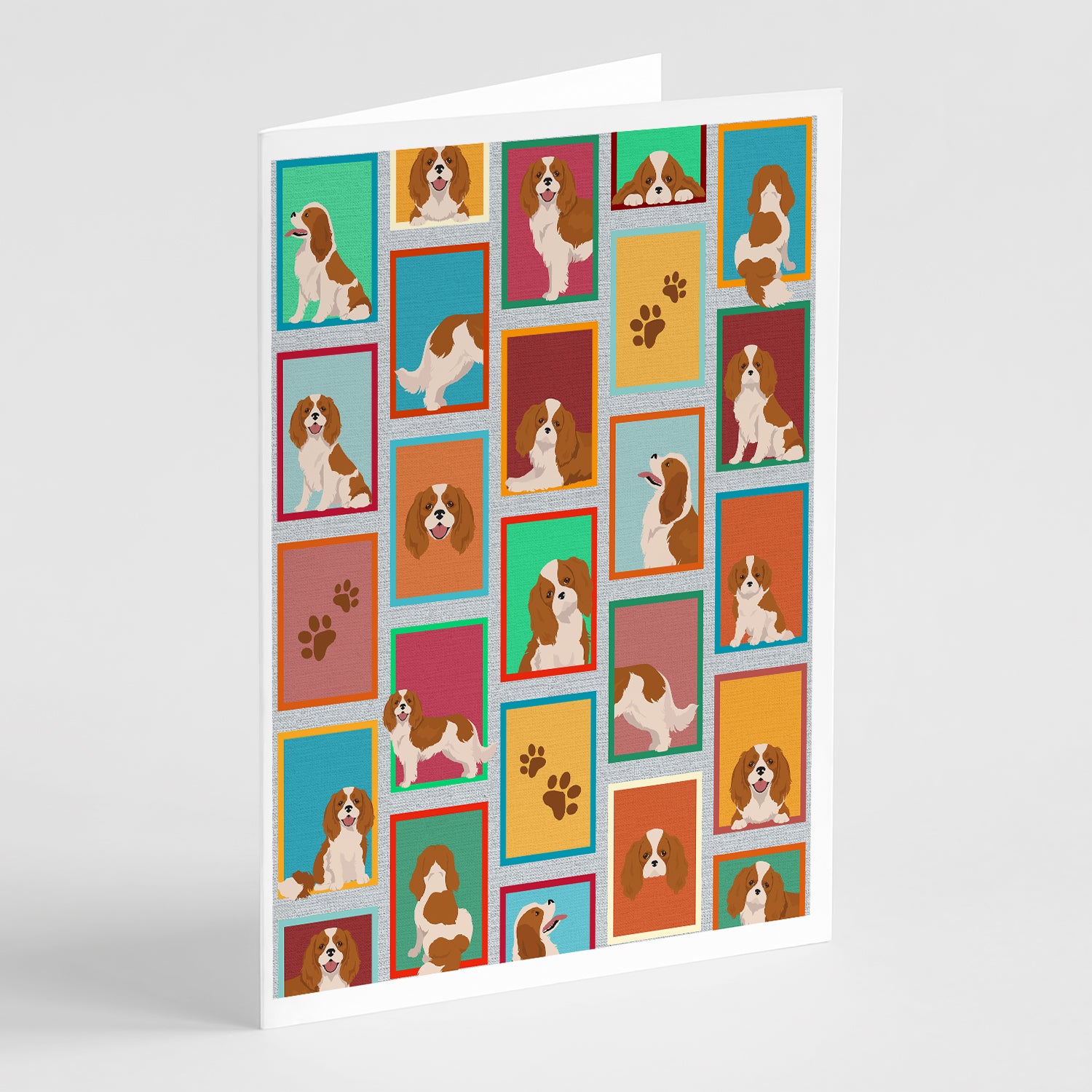 Buy this Lots of Blenheim Cavalier Spaniel Greeting Cards and Envelopes Pack of 8