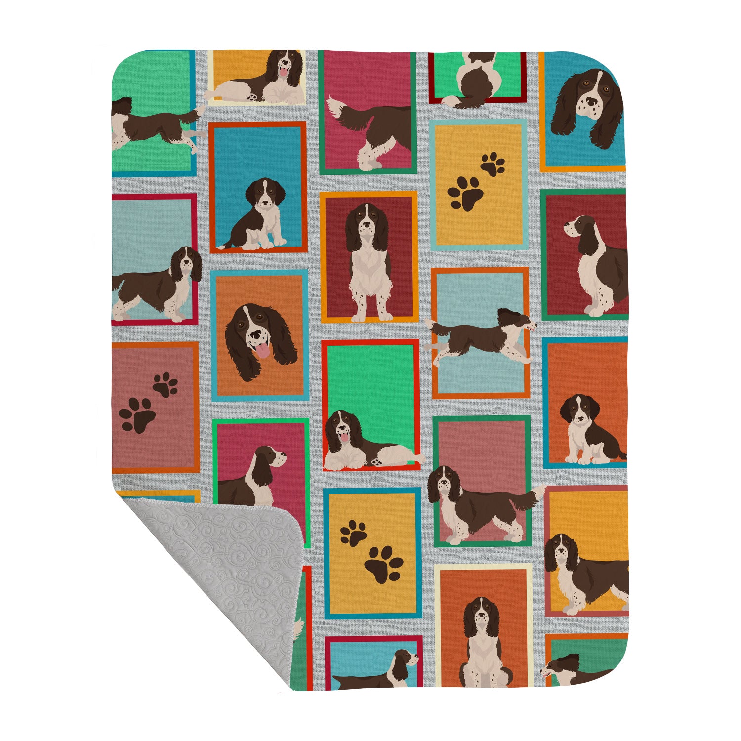 Buy this Lots of Liver English Springer Spaniel Quilted Blanket 50x60