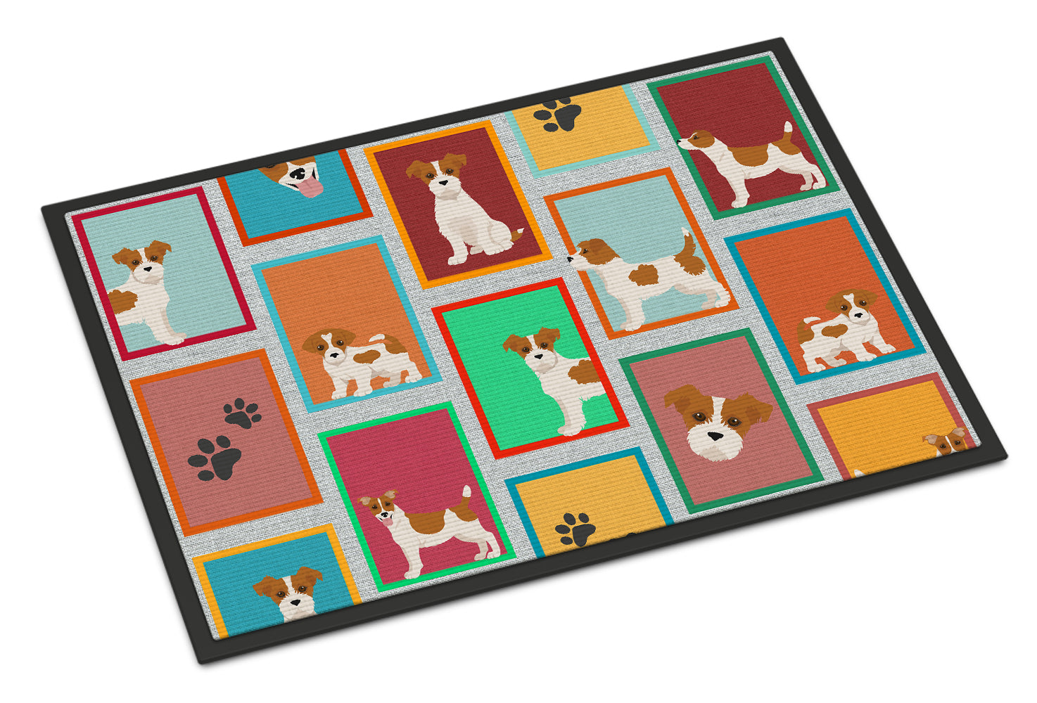 Buy this Lots of Red and White Jack Russell Terrier Indoor or Outdoor Mat 24x36
