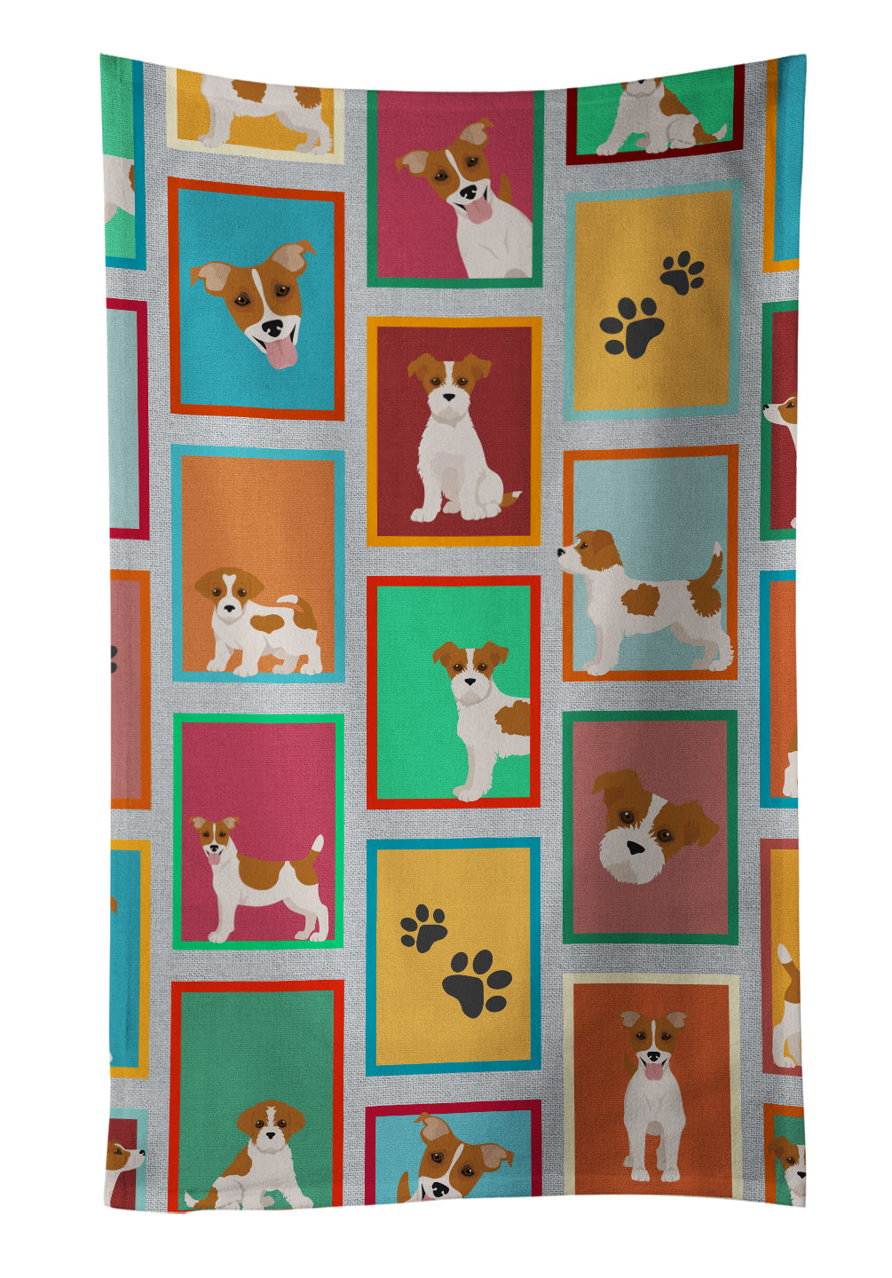 Buy this Lots of Red and White Jack Russell Terrier Kitchen Towel