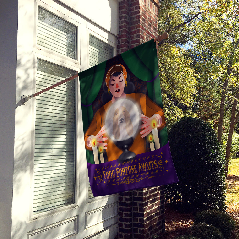 Buy this Basset Hound Halloween House Flag