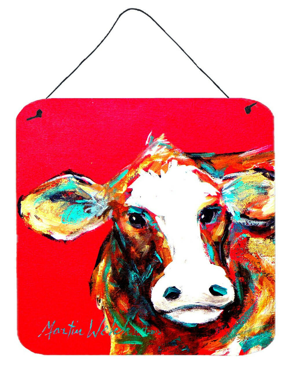 Cow Caught Red Handed Aluminium Metal Wall or Door Hanging Prints by Caroline's Treasures