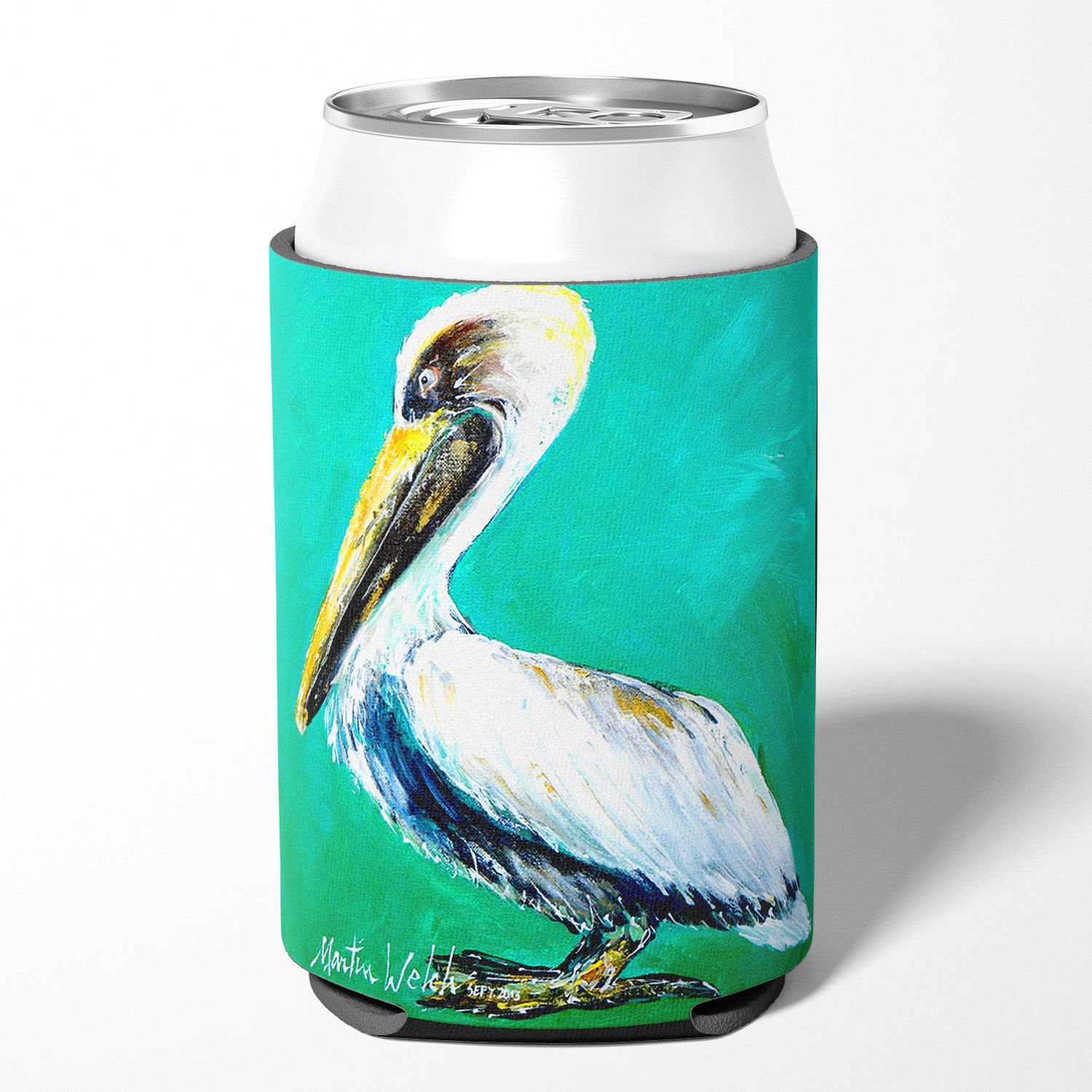Bird - Pelican Lightin Up Can or Bottle Beverage Insulator Hugger.