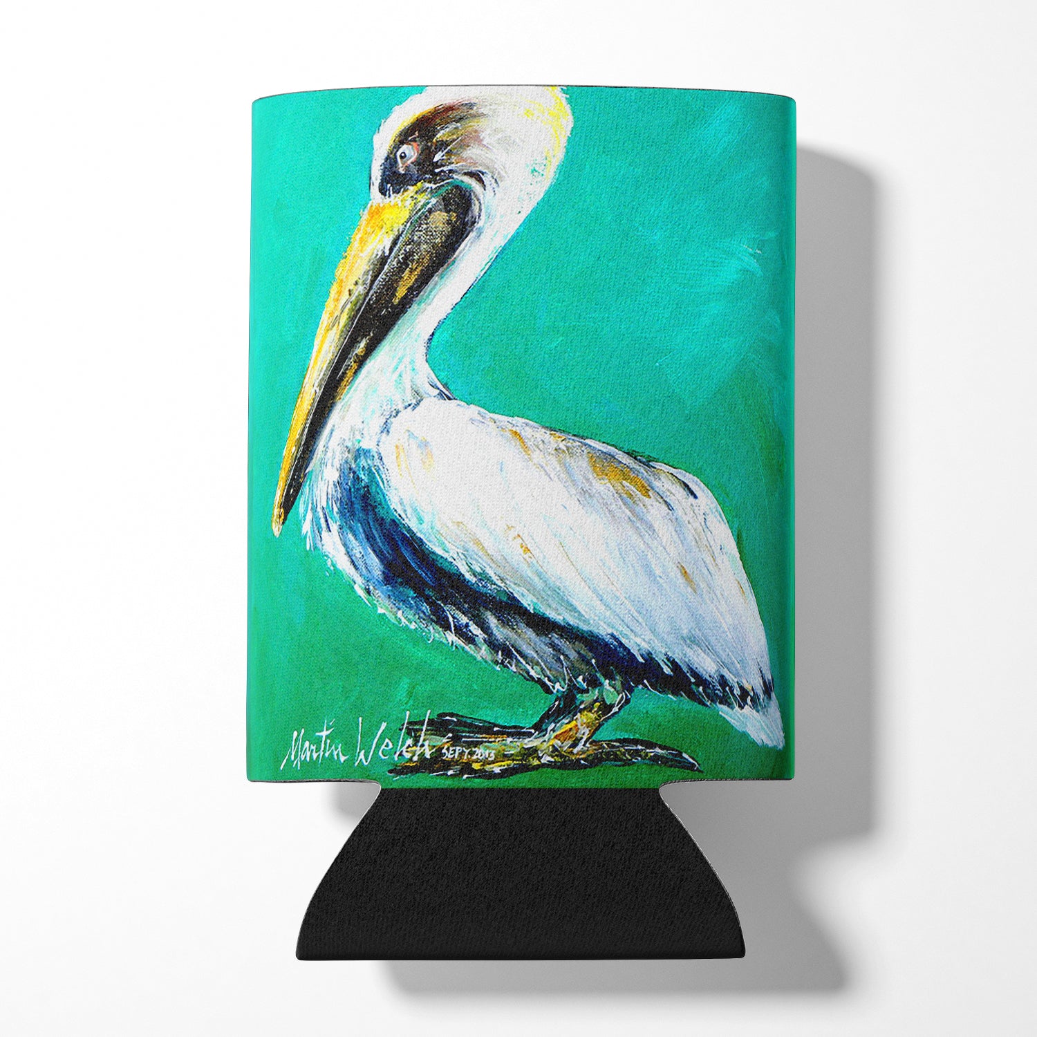 Bird - Pelican Lightin Up Can or Bottle Beverage Insulator Hugger.
