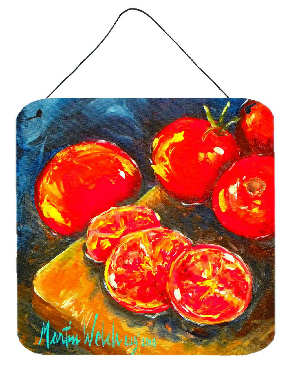 Vegetables - Tomato Slice It Up Aluminium Metal Wall or Door Hanging Prints by Caroline&#39;s Treasures