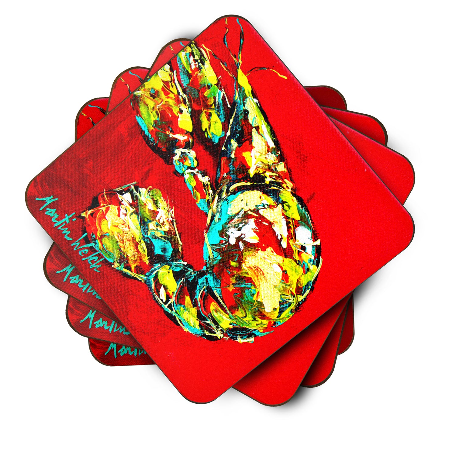 Set of 4 Crawfish Told You So Foam Coasters - the-store.com