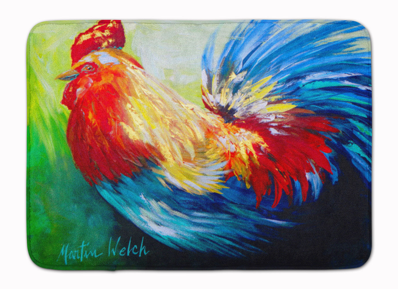 Bird - Rooster Chief Big Feathers Machine Washable Memory Foam Mat MW1085RUG - the-store.com