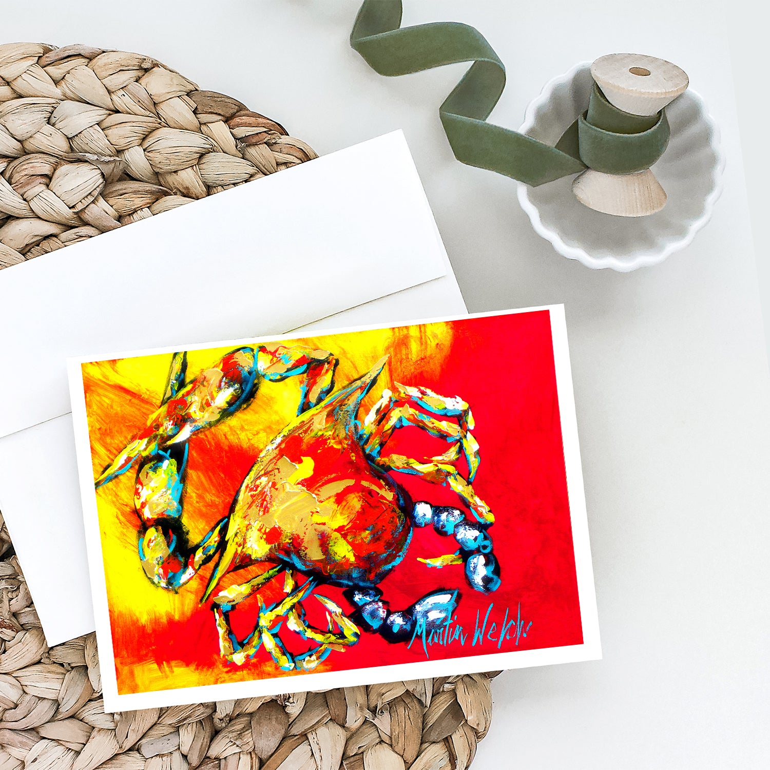 Buy this Crab Hot Dang Greeting Cards Pack of 8