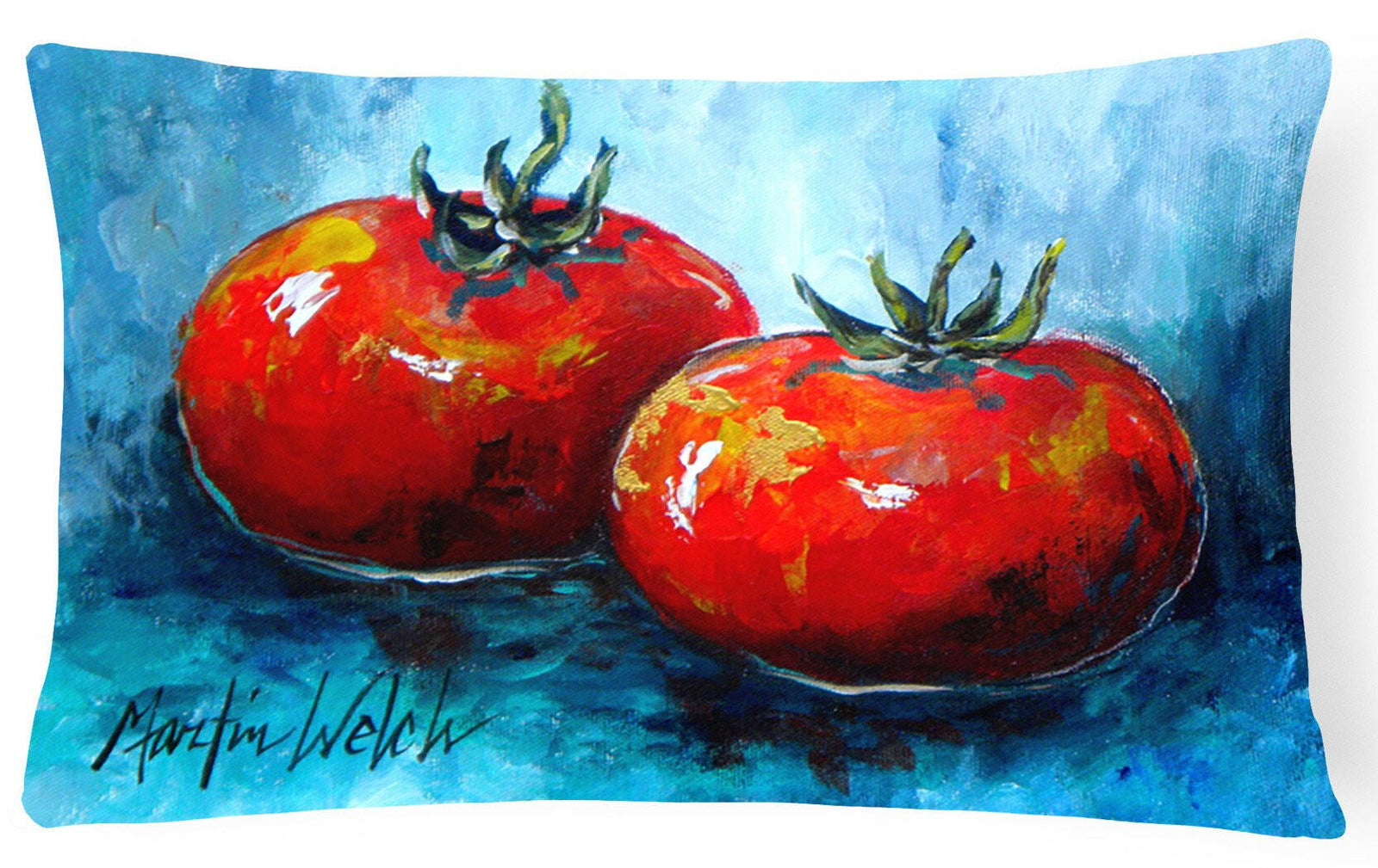 Vegetables - Tomatoes Red Toes   Canvas Fabric Decorative Pillow by Caroline's Treasures