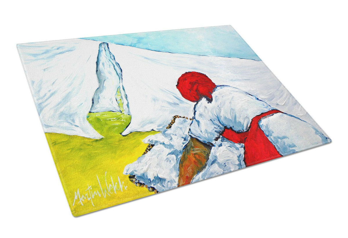Must Be Monday Glass Cutting Board Large by Caroline&#39;s Treasures