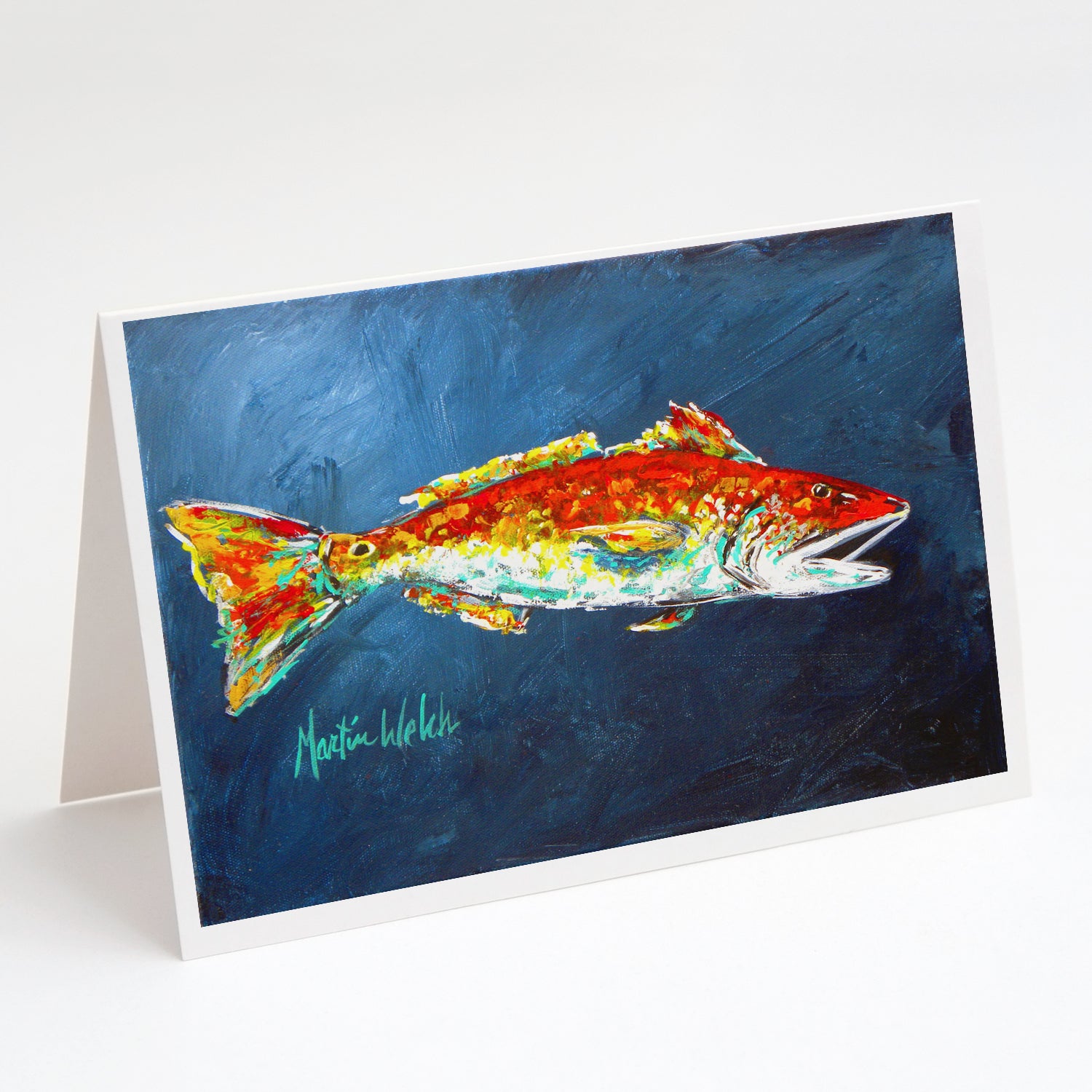 Buy this Fish - Red Fish Red for Jarett Greeting Cards Pack of 8