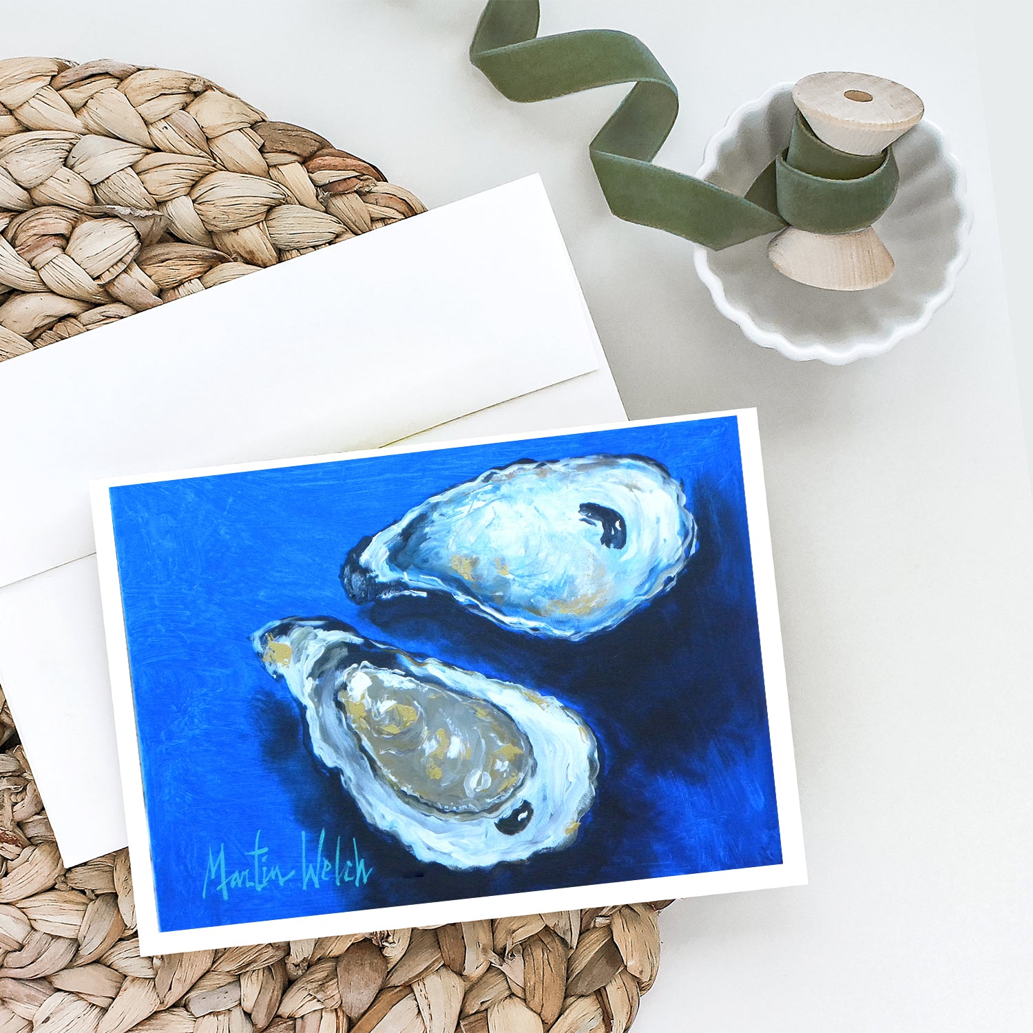 Buy this Oysters Seafood Four Greeting Cards Pack of 8