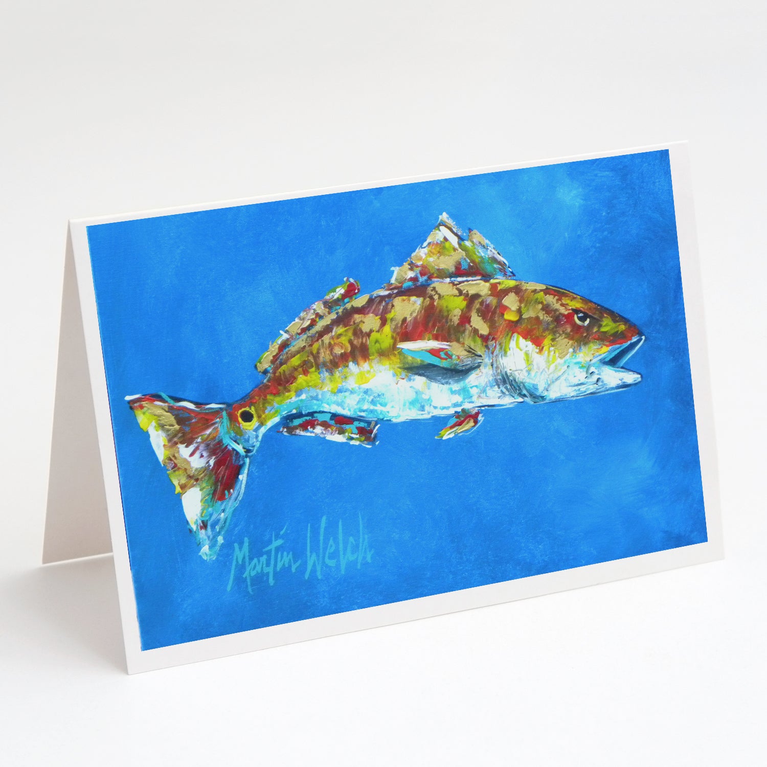 Buy this Fish - Red Fish Seafood Two Greeting Cards Pack of 8