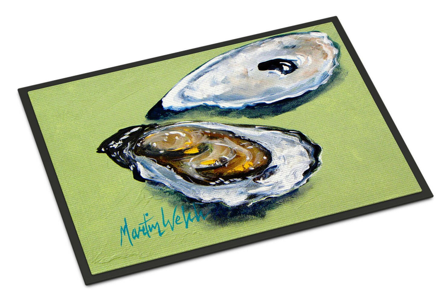 Oysters Two Shells Indoor or Outdoor Mat 18x27 Doormat - the-store.com