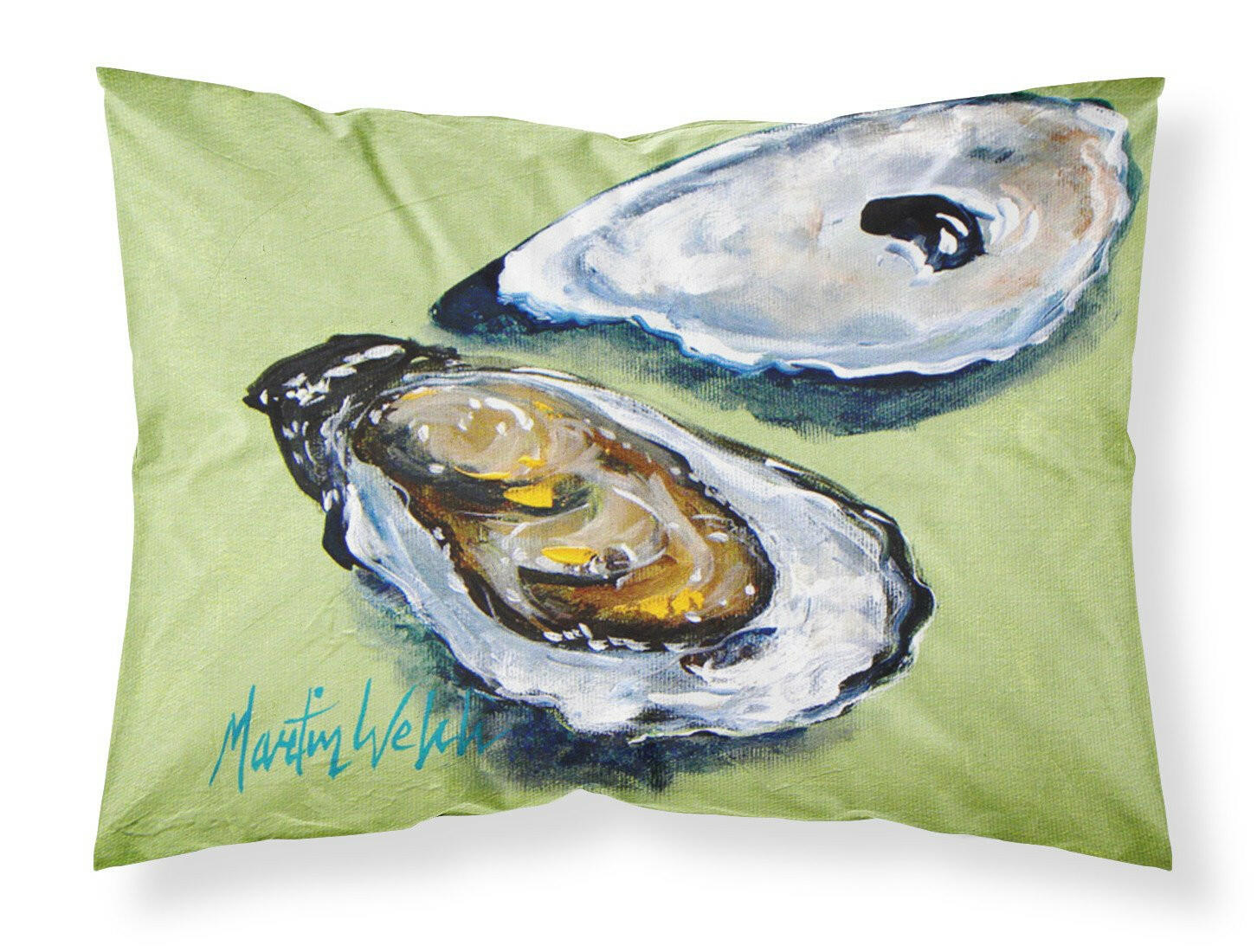 Oysters Two Shells Moisture wicking Fabric standard pillowcase by Caroline's Treasures