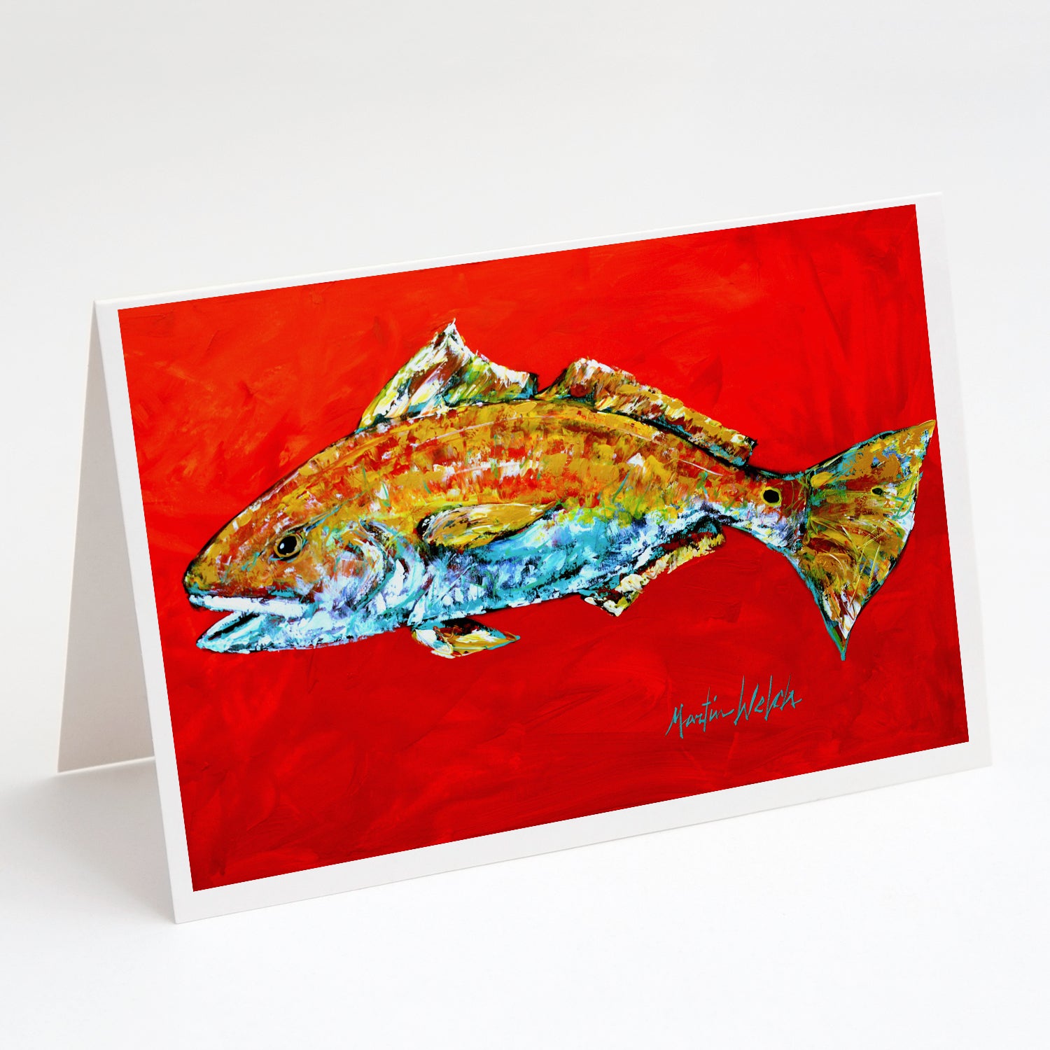 Buy this Fish - Red Fish Red Head Greeting Cards Pack of 8