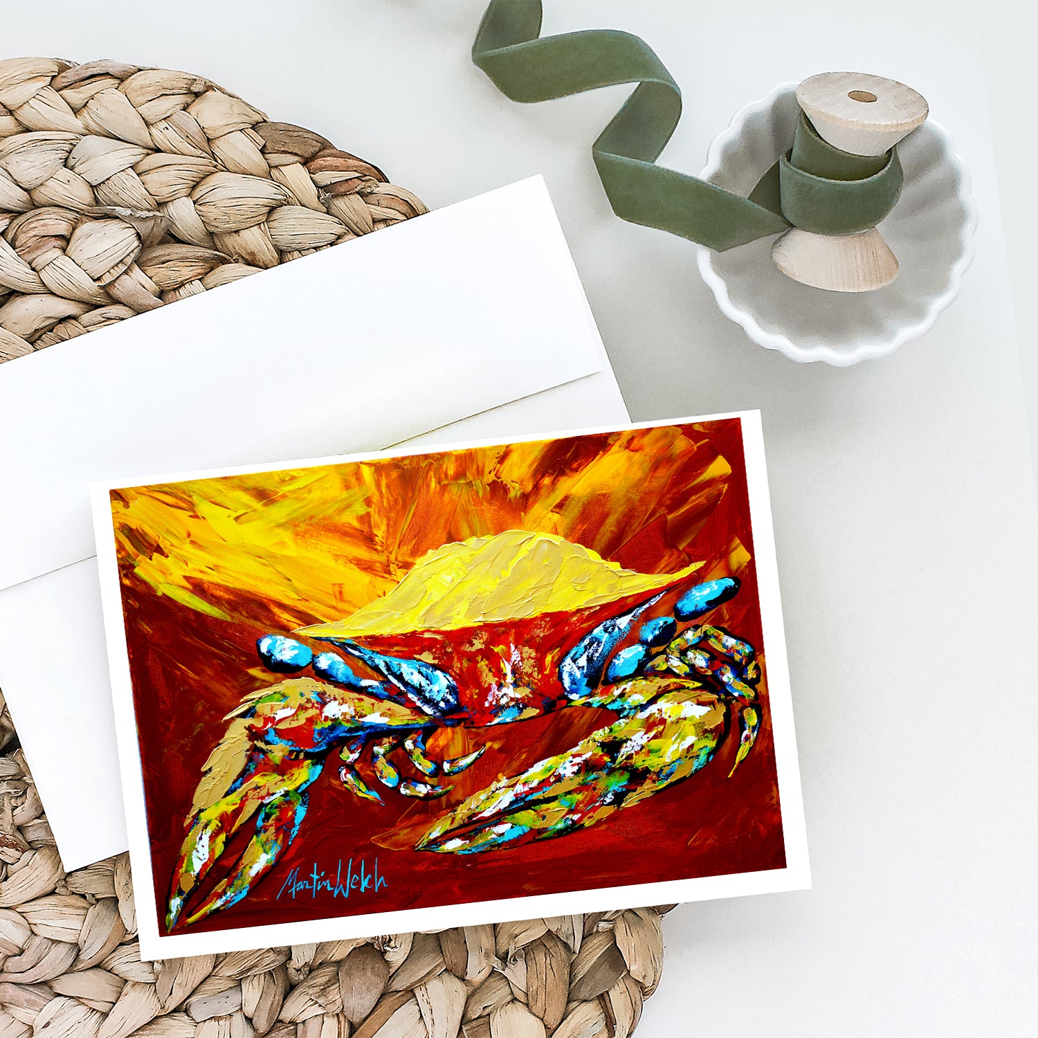 Buy this Crab Buster Brown Greeting Cards Pack of 8