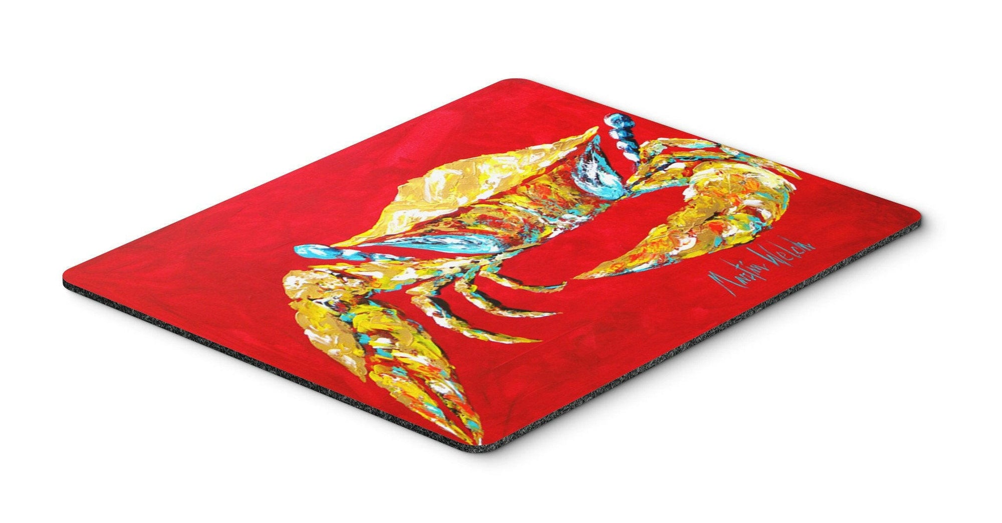 Crab Blue on Red, Sr. Mouse Pad, Hot Pad or Trivet by Caroline's Treasures
