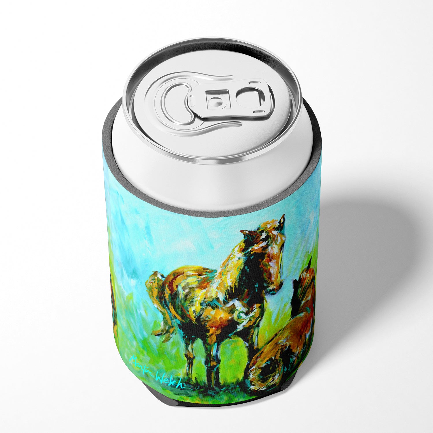 Horse Grazin Can or Bottle Beverage Insulator Hugger.