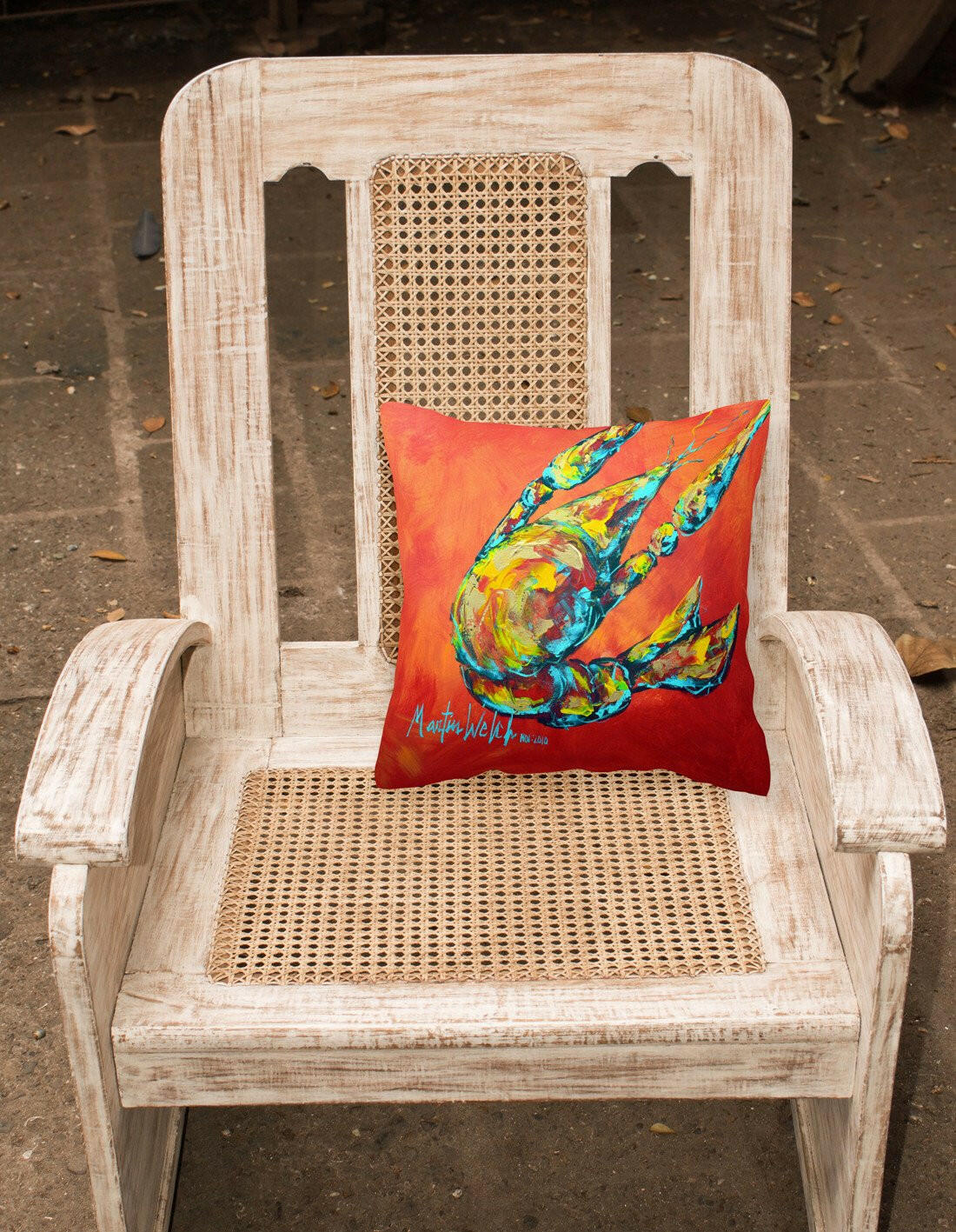 Crawfish Spicy Craw  Canvas Fabric Decorative Pillow MW1131PW1414 by Caroline's Treasures