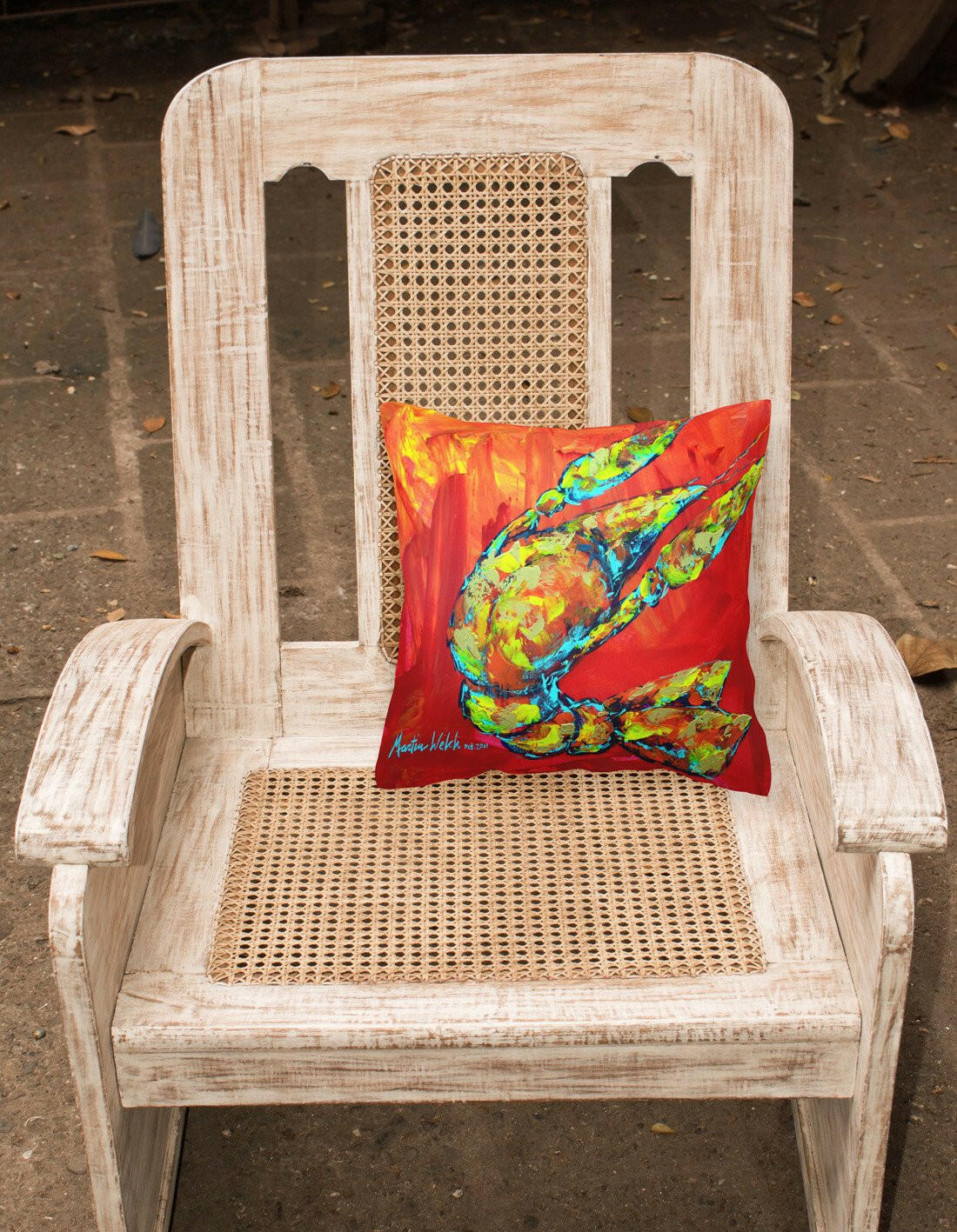 Crawfish Hot Craw Canvas Fabric Decorative Pillow MW1134PW1414 by Caroline's Treasures