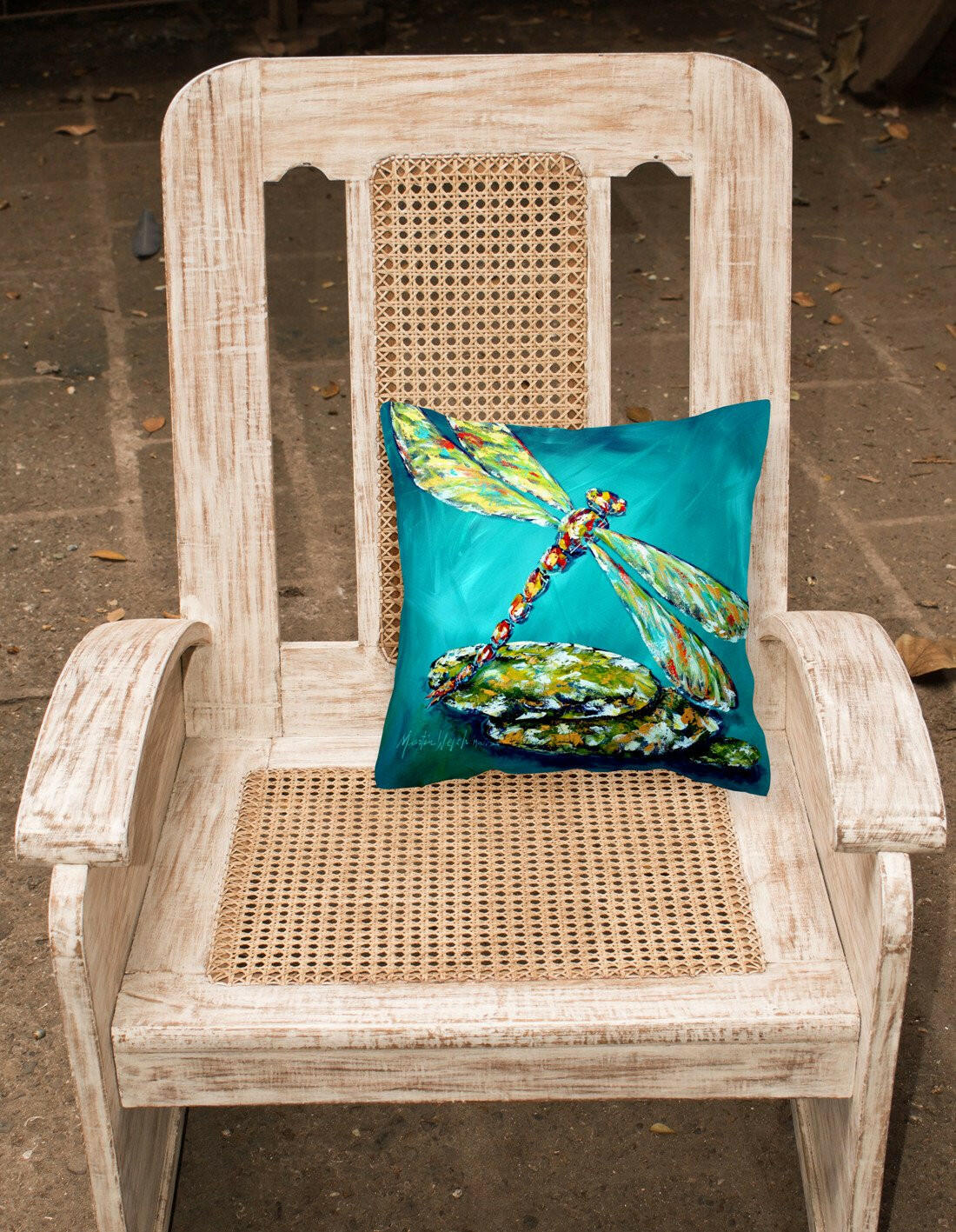 Insect - Dragonfly Matin Canvas Fabric Decorative Pillow MW1144PW1414 by Caroline's Treasures