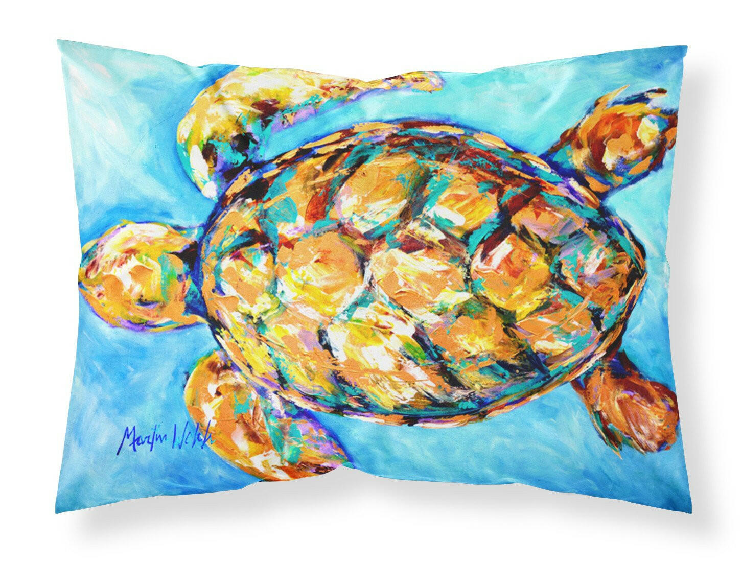 Sand Dance Turtle Moisture wicking Fabric standard pillowcase by Caroline's Treasures