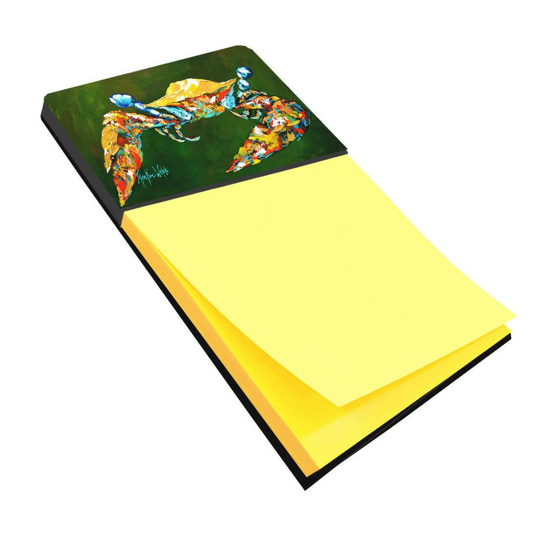 Go Green Crab Refiillable Sticky Note Holder or Postit Note Dispenser MW1157SN by Caroline's Treasures