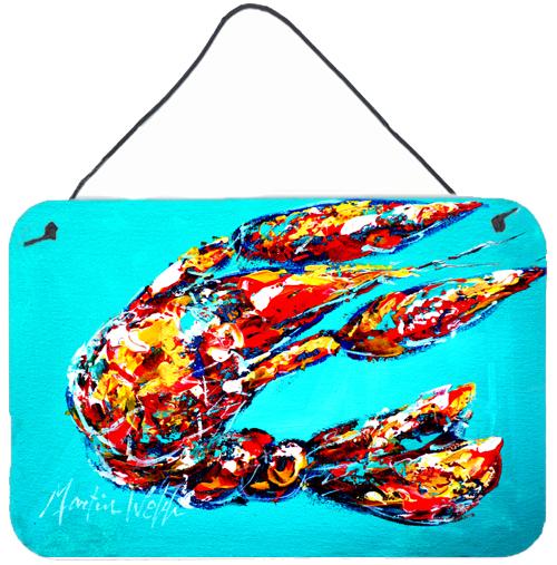 Lucy the Crawfish in blue Wall or Door Hanging Prints MW1161DS812 by Caroline's Treasures