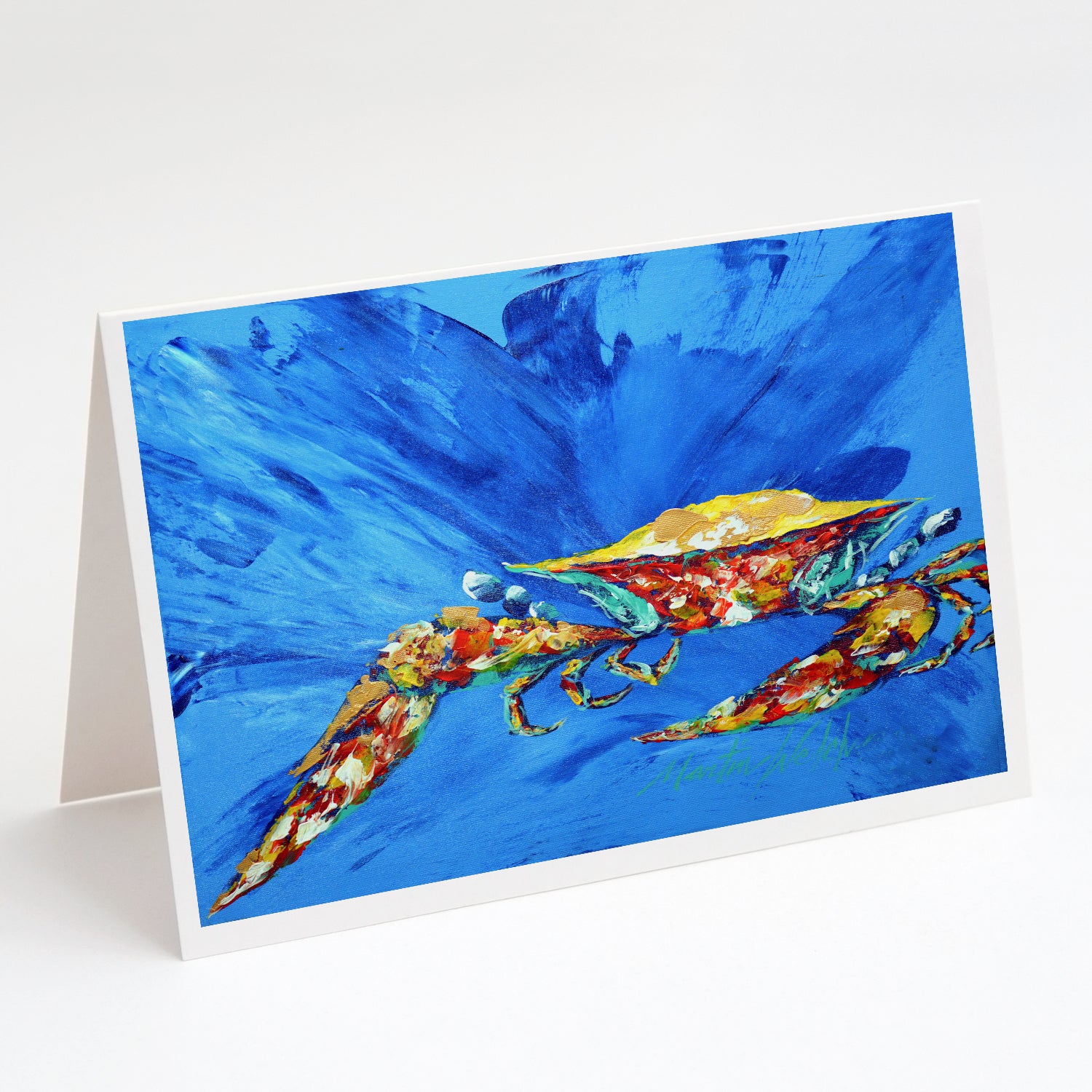 Buy this Big Spash Crab in blue Greeting Cards Pack of 8
