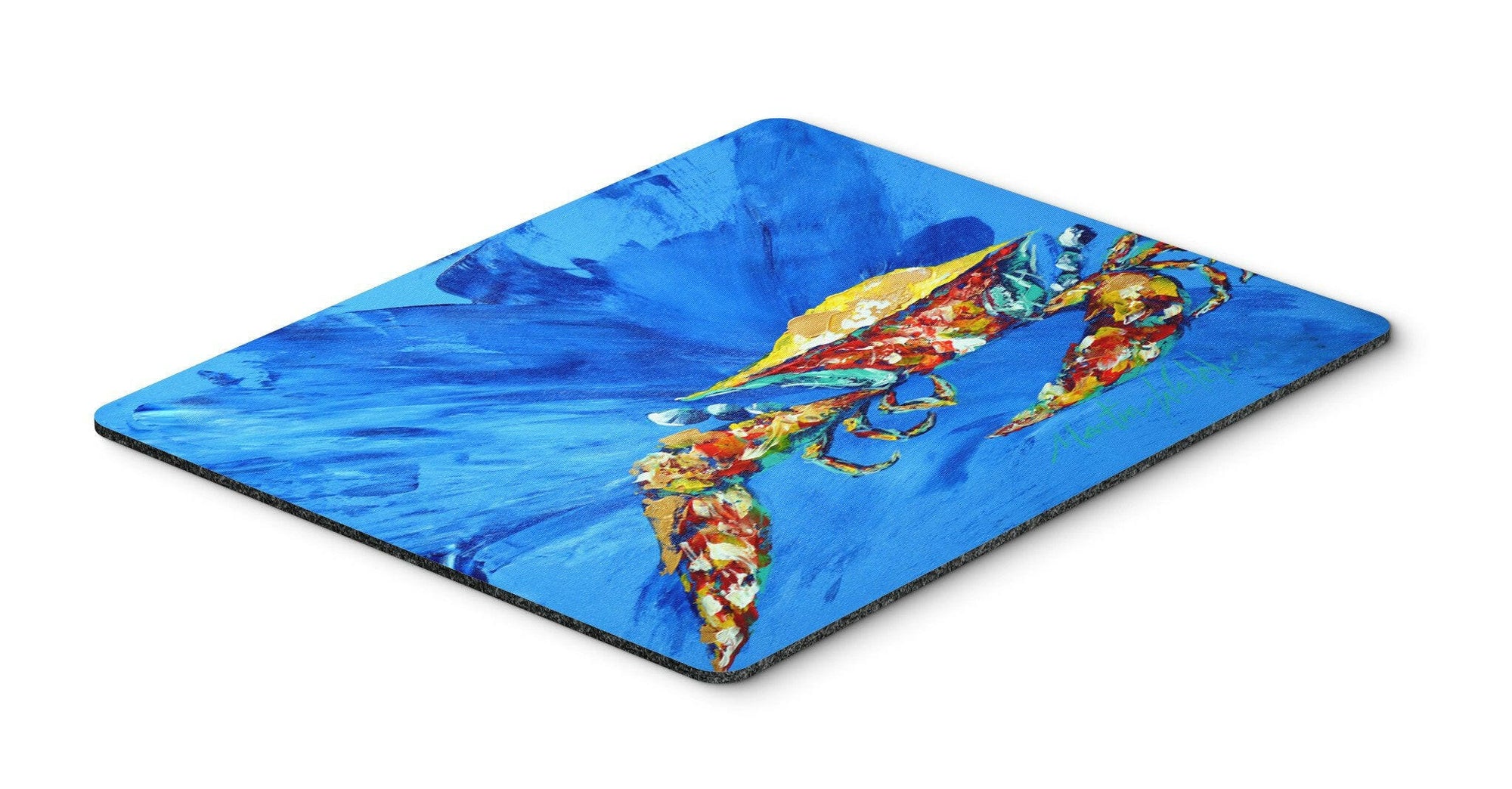 Big Spash Crab in blue Mouse Pad, Hot Pad or Trivet MW1163MP by Caroline's Treasures