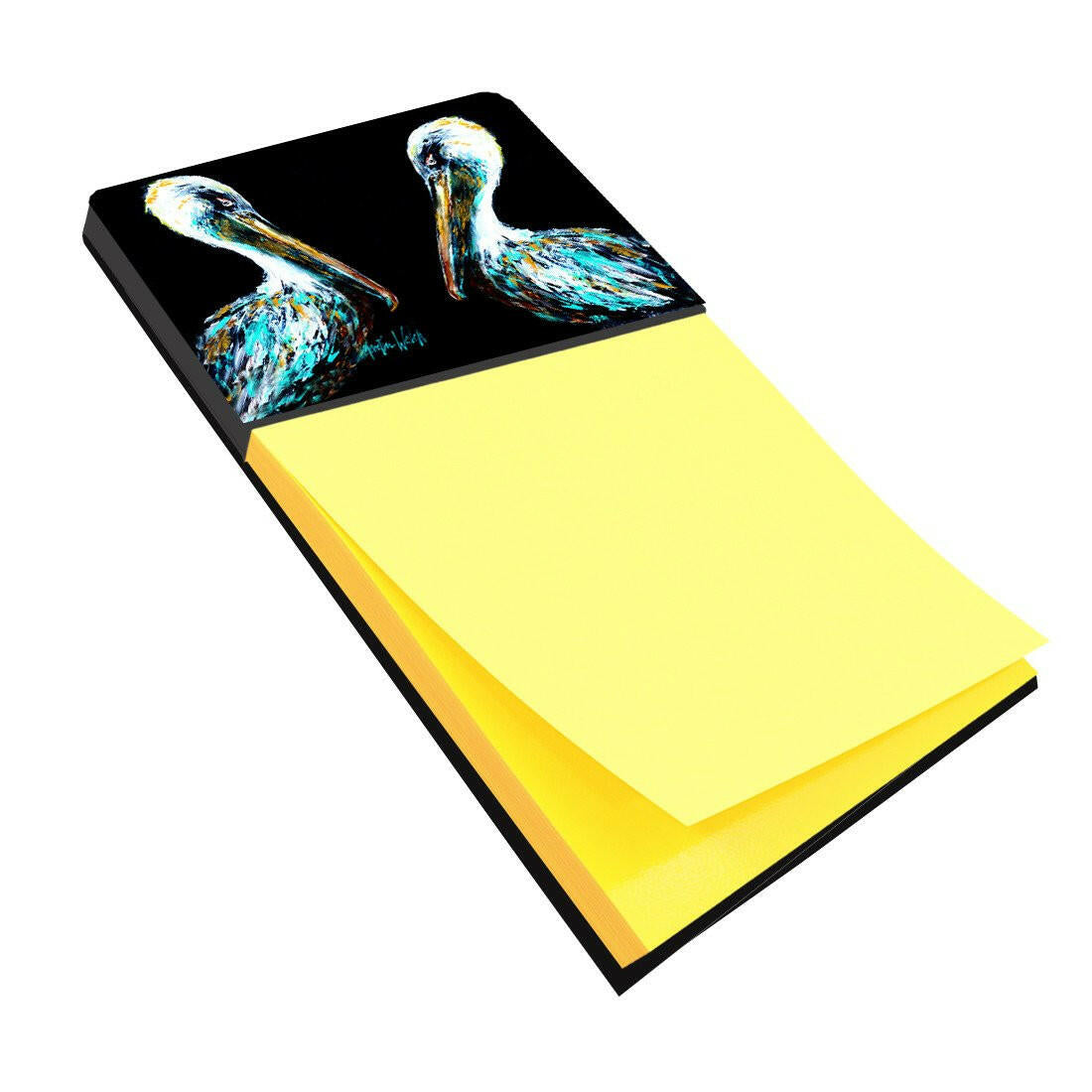 Dressed in Black Pelican Refiillable Sticky Note Holder or Postit Note Dispenser MW1164SN by Caroline's Treasures