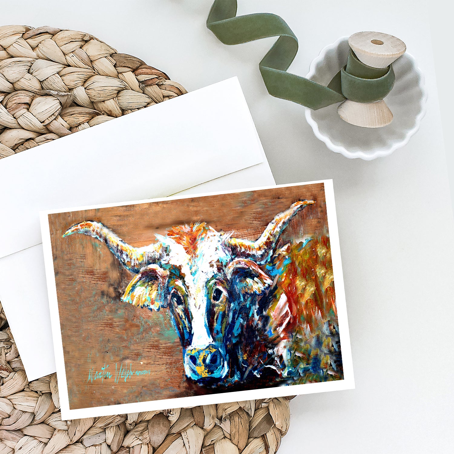 On the Loose Brown Cow Greeting Cards Pack of 8