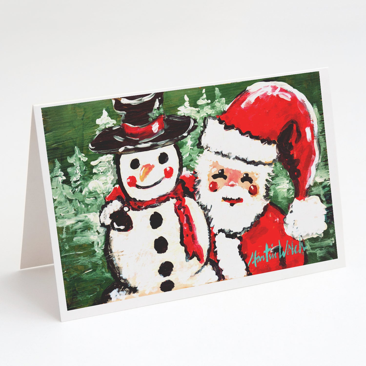 Buy this Friends Snowman and Santa Claus Greeting Cards Pack of 8