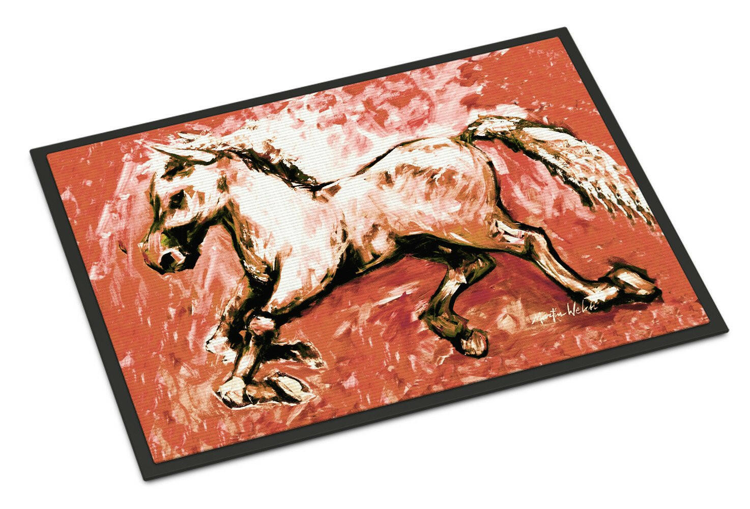 Shadow the Horse in Red Indoor or Outdoor Mat 24x36 MW1170JMAT - the-store.com