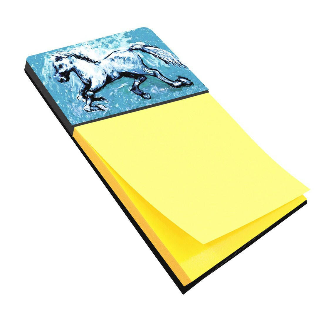 Shadow the Horse in blue Refiillable Sticky Note Holder or Postit Note Dispenser MW1171SN by Caroline's Treasures