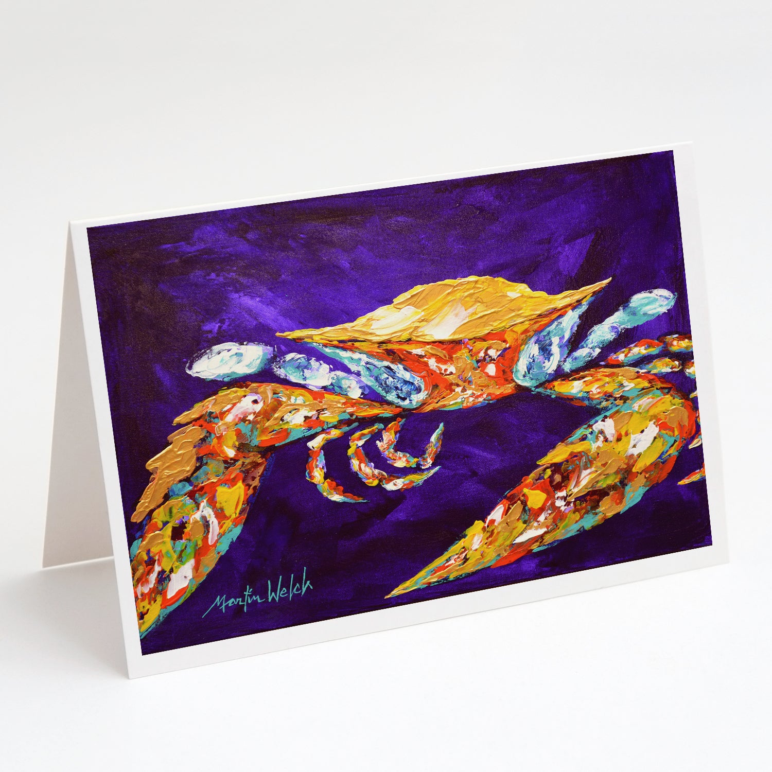 Buy this The Right Stuff Crab in Purple Greeting Cards Pack of 8