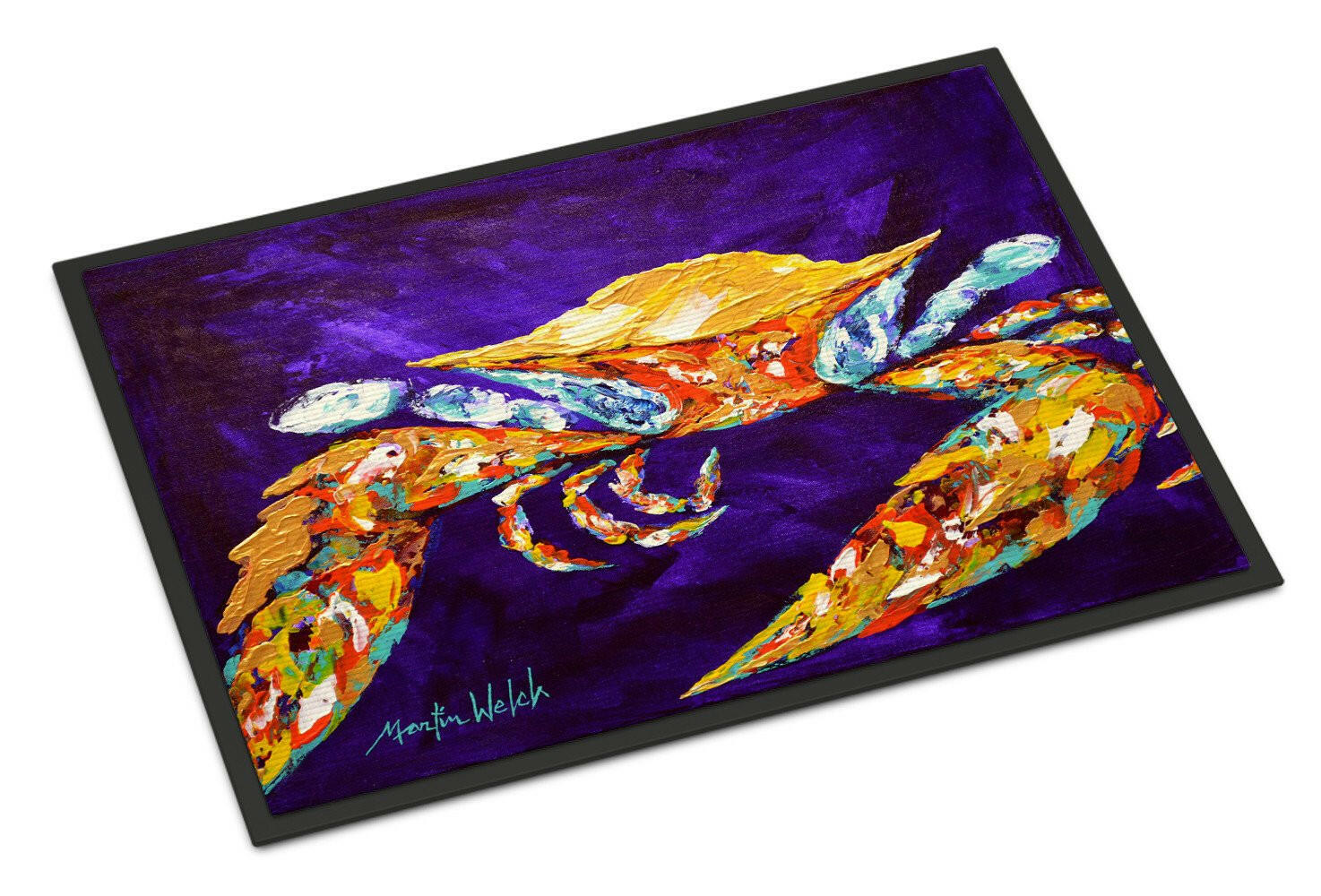 The Right Stuff Crab in Purple Indoor or Outdoor Mat 24x36 MW1172JMAT - the-store.com