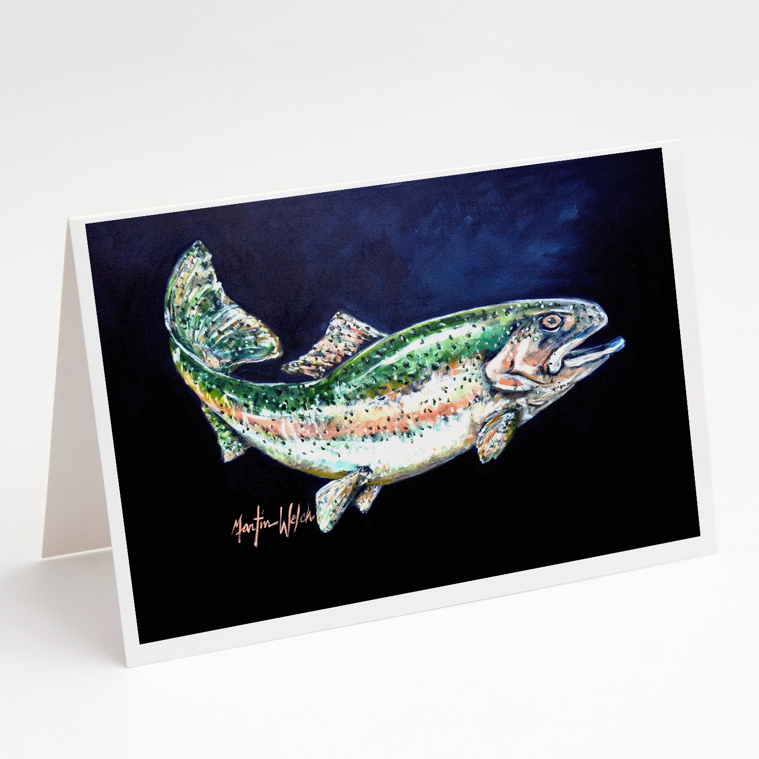 Buy this Deep Blue Rainbow Trout Greeting Cards Pack of 8