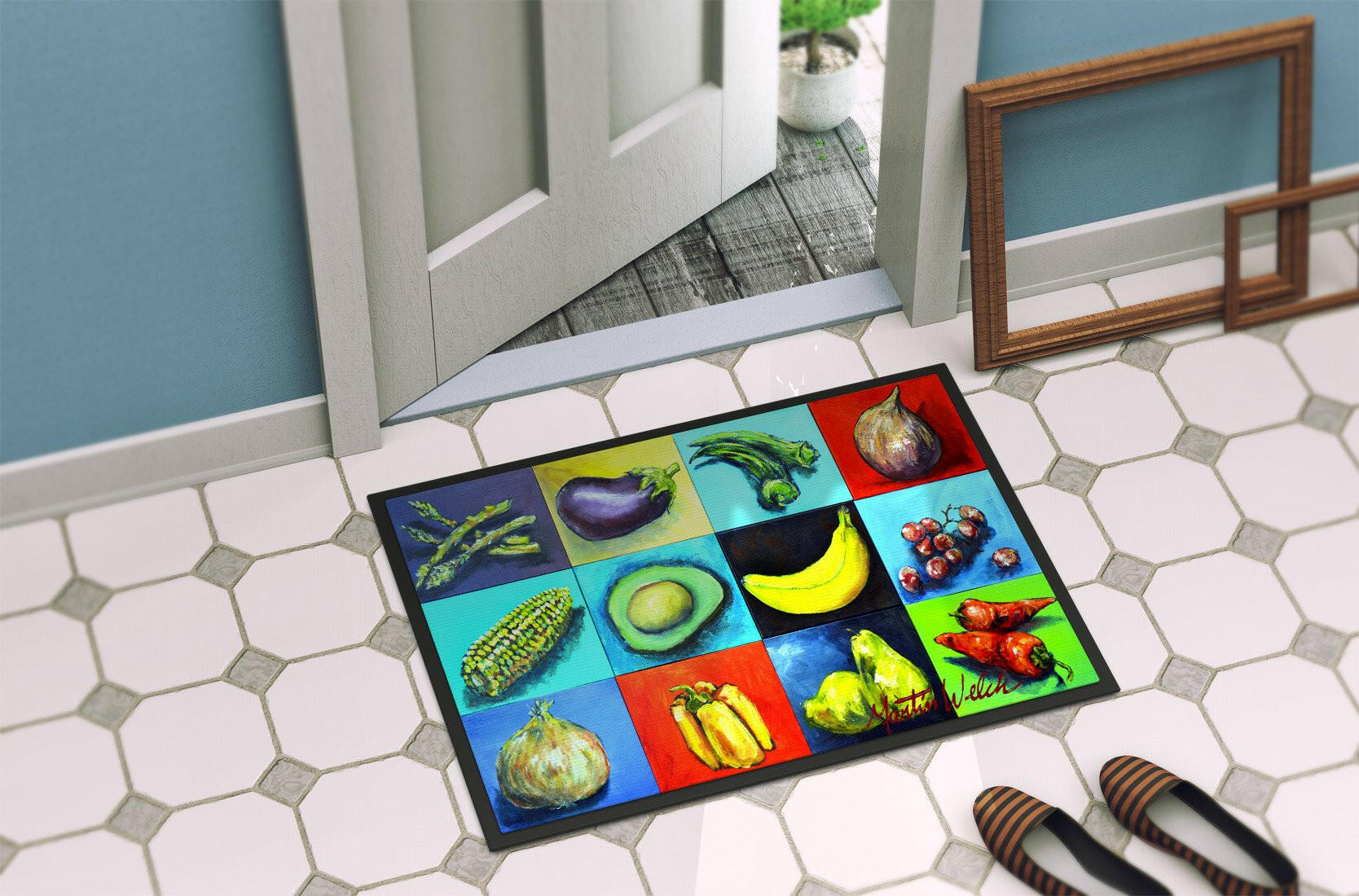 Mixed Fruits and Vegetables Indoor or Outdoor Mat 24x36 MW1227JMAT - the-store.com