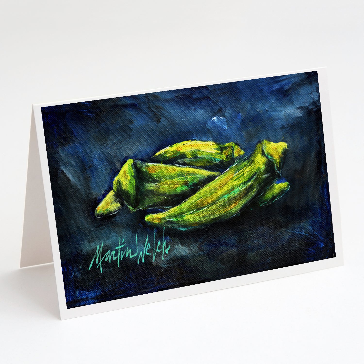 Buy this Okra Bleu Greeting Cards Pack of 8