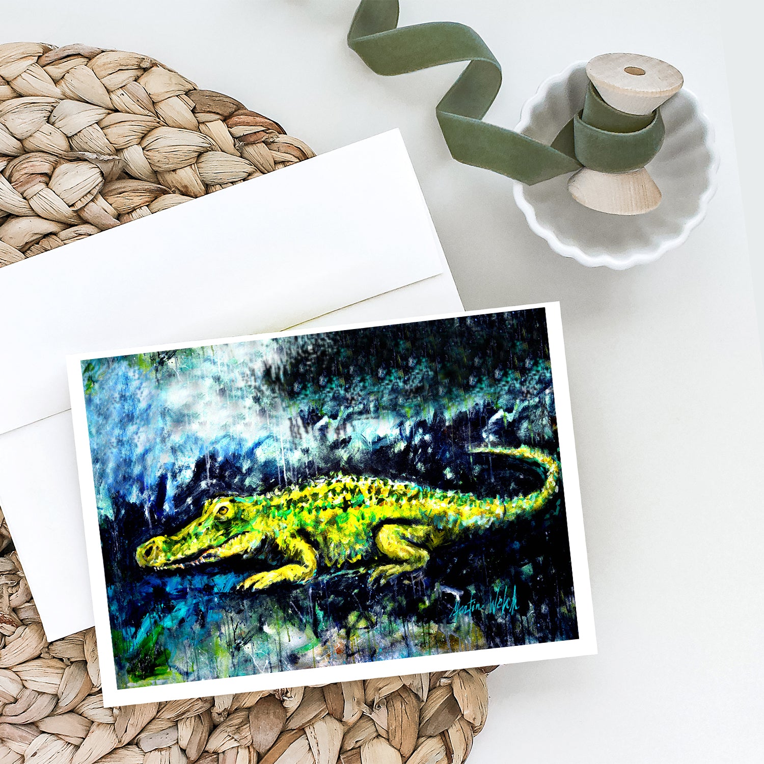 Sneaky Alligator Greeting Cards Pack of 8