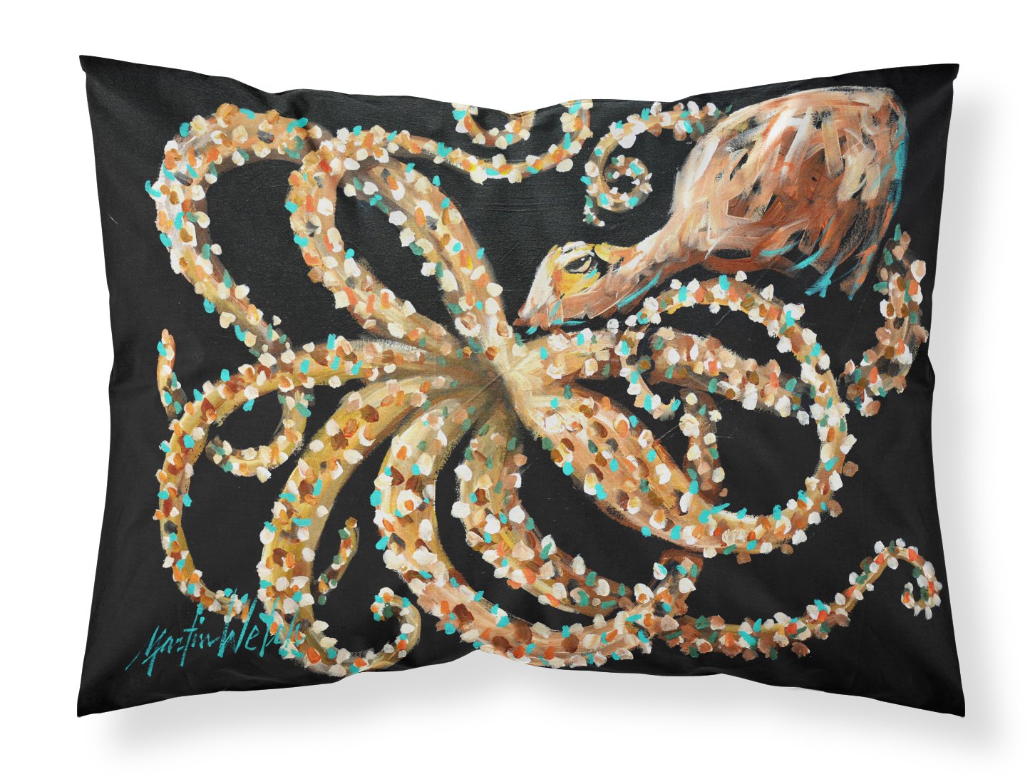 Eye On You Octopus Fabric Standard Pillowcase MW1275PILLOWCASE by Caroline's Treasures