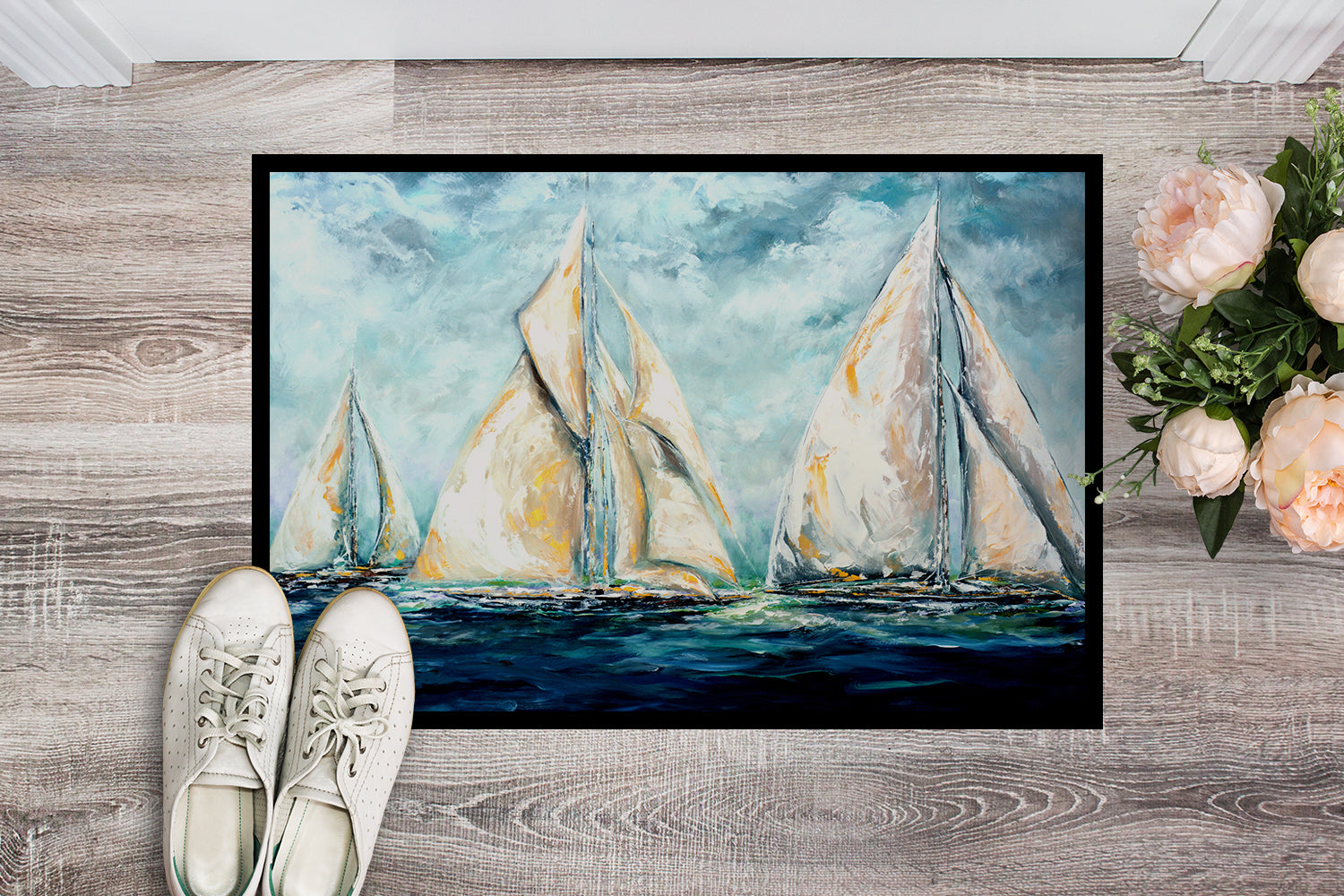 The Last Mile Sail boats Indoor or Outdoor Mat 18x27 MW1283MAT - the-store.com