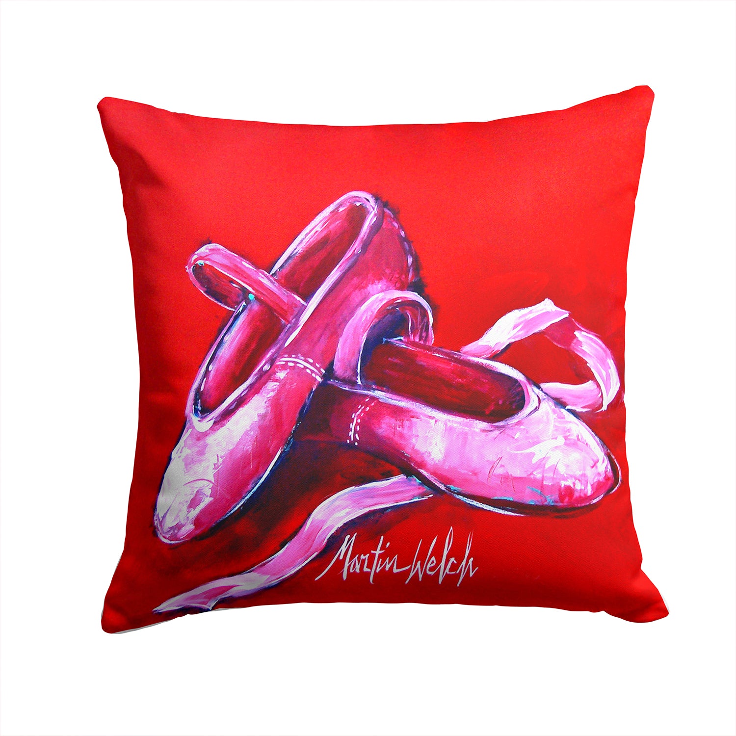 Ballet Shoes Red Fabric Decorative Pillow MW1306PW1414 - the-store.com