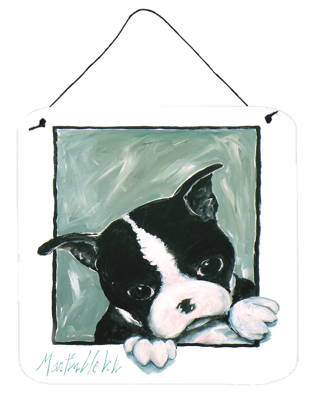 Boston Terrier Don't Leave Me Wall or Door Hanging Prints MW1313DS66 by Caroline's Treasures