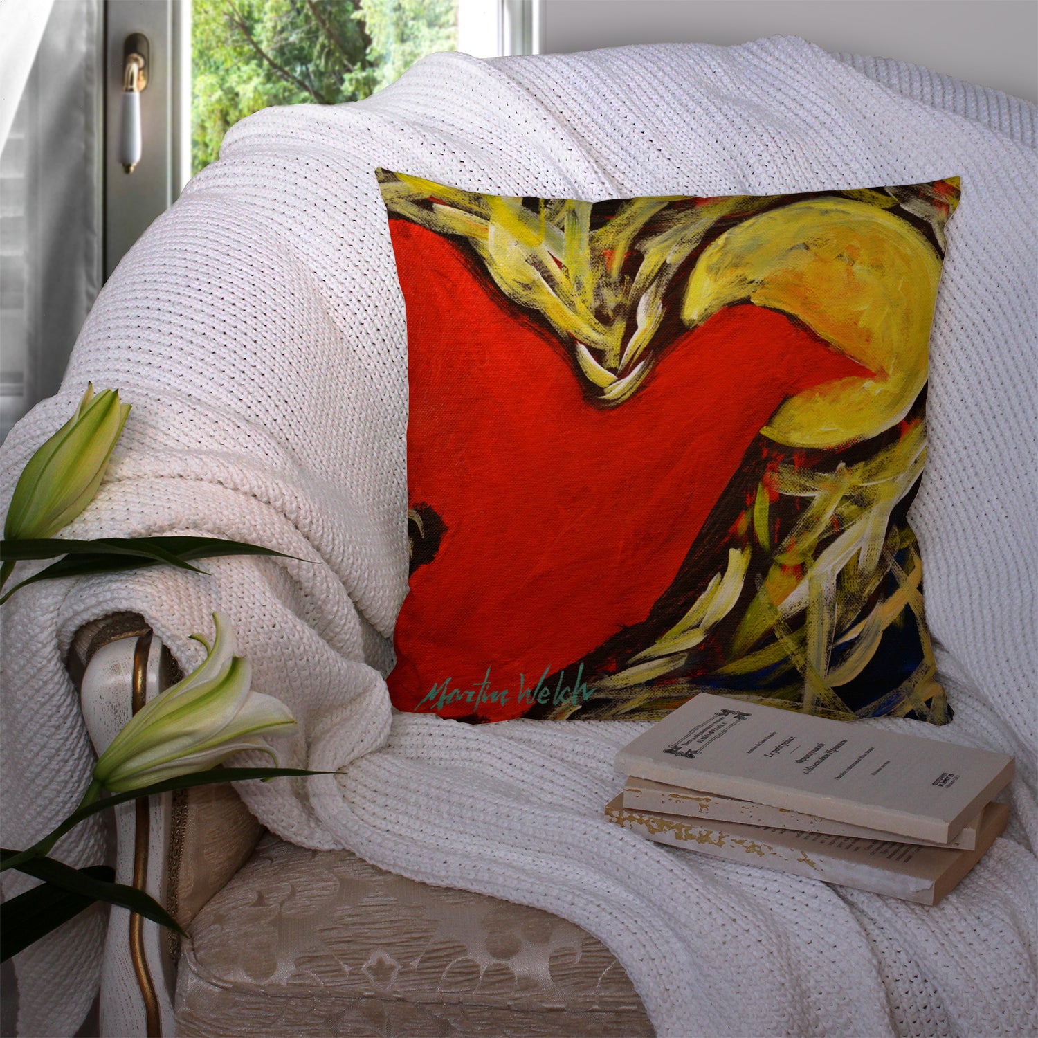 Crow at Midnight Fabric Decorative Pillow MW1323PW1414 - the-store.com